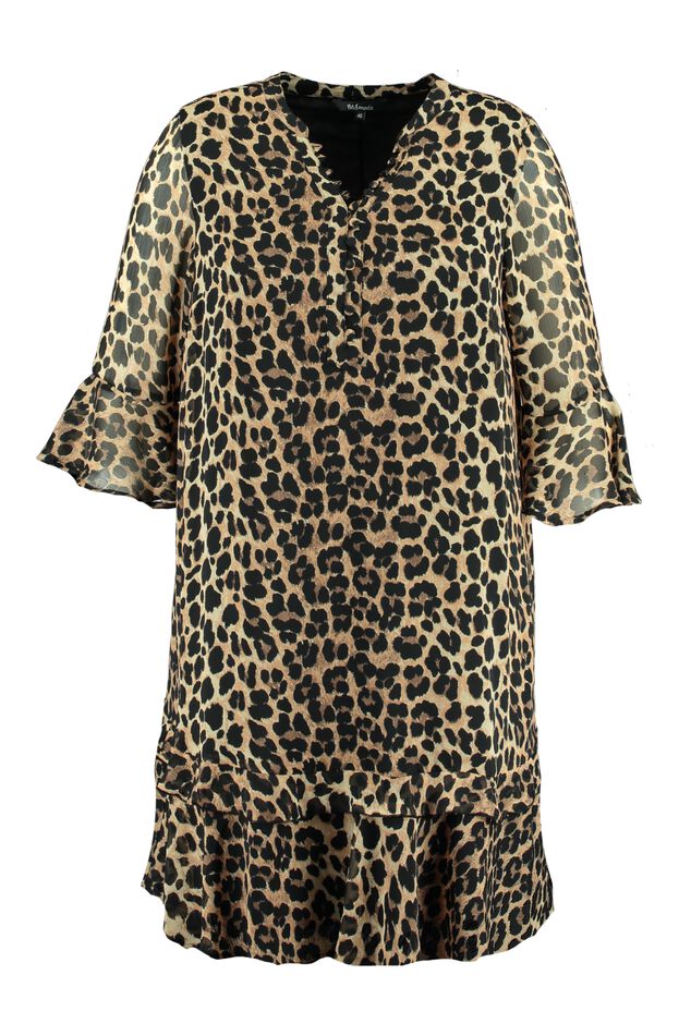 Jurk met volant en print image number 1