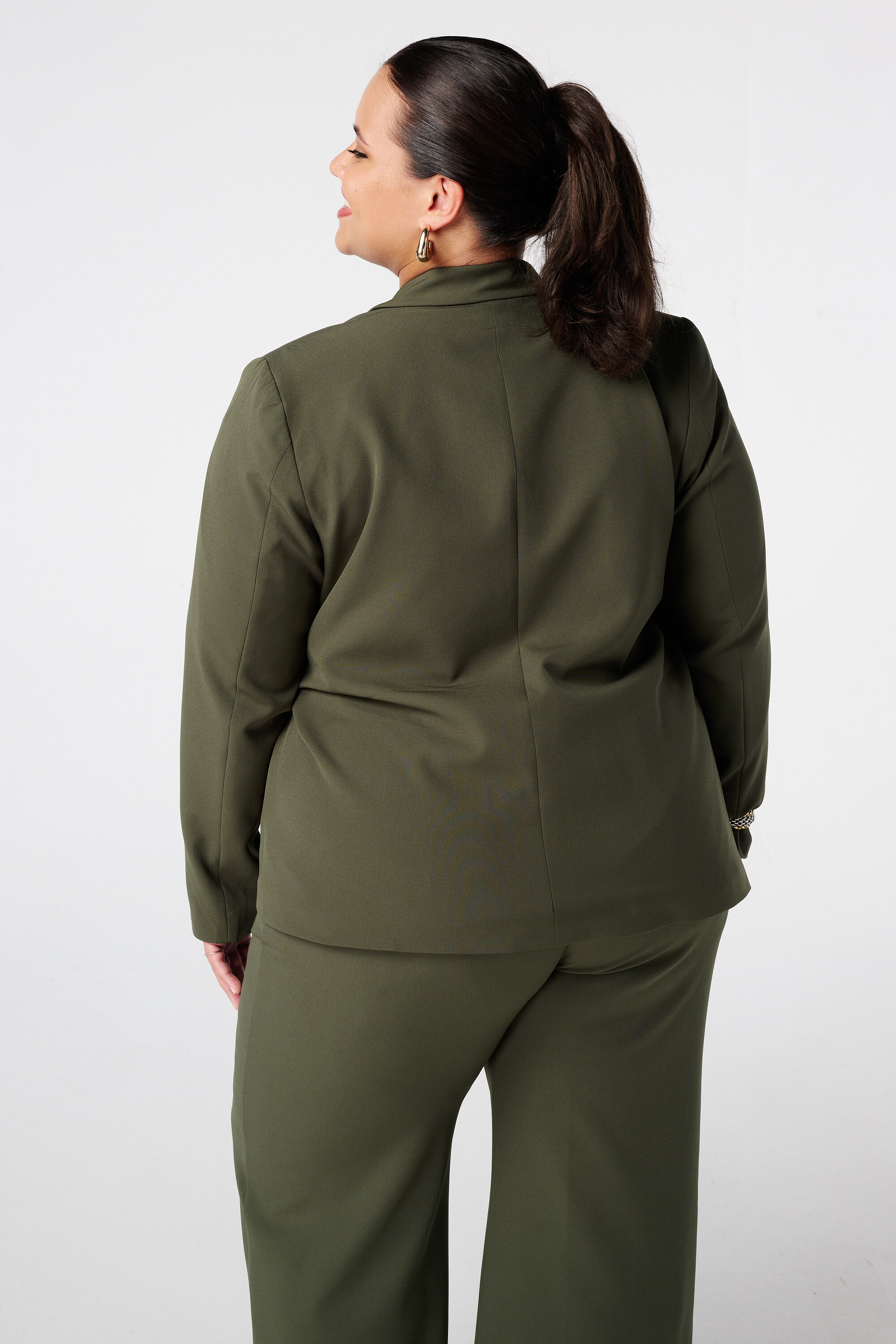 Overslag blazer met strikceintuur image number 3