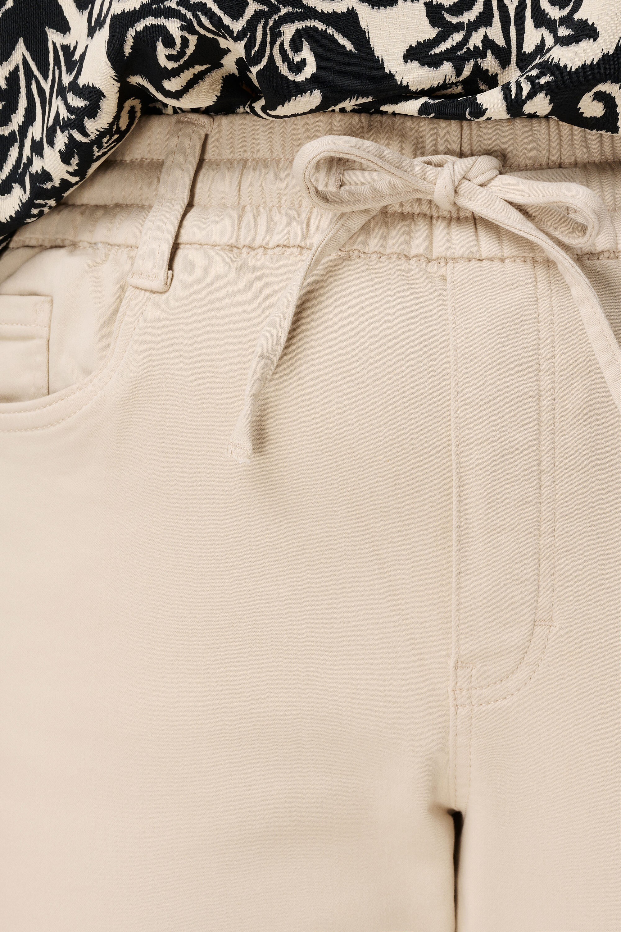 Denim jogger broek image number 4