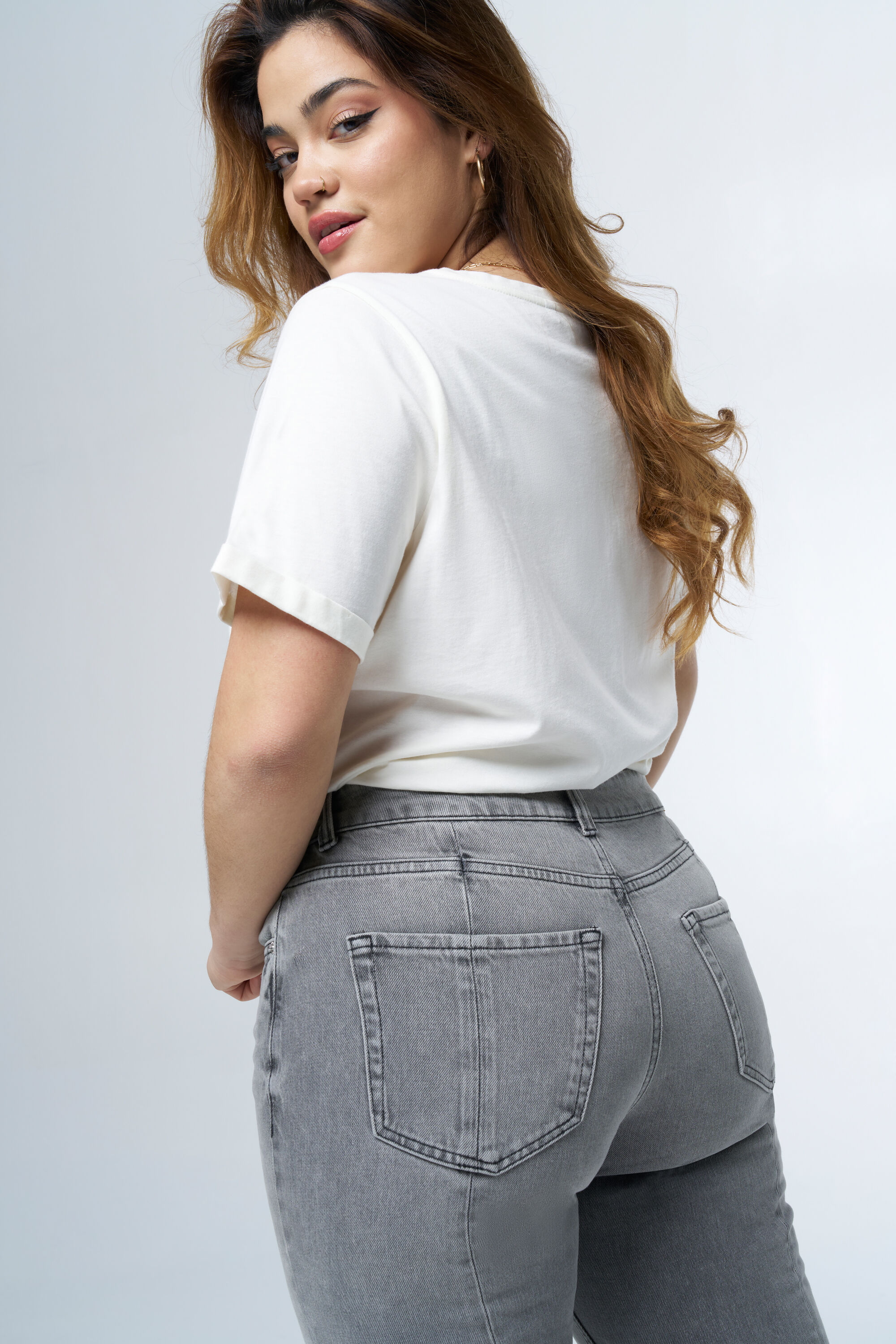 Jean droit bicolore image number 4