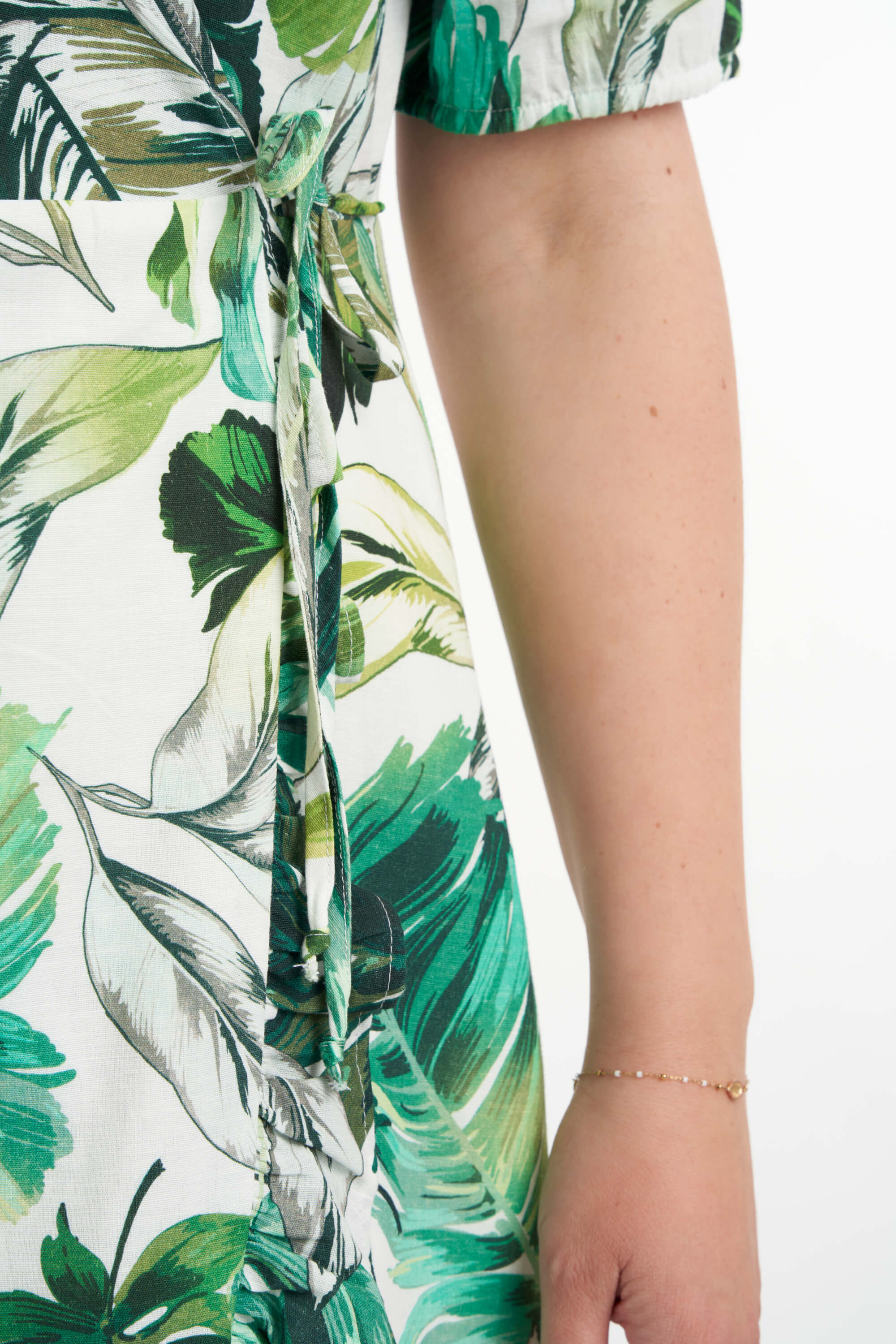 Robe portefeuille &agrave; imprim&eacute; feuillet&eacute; image number 5