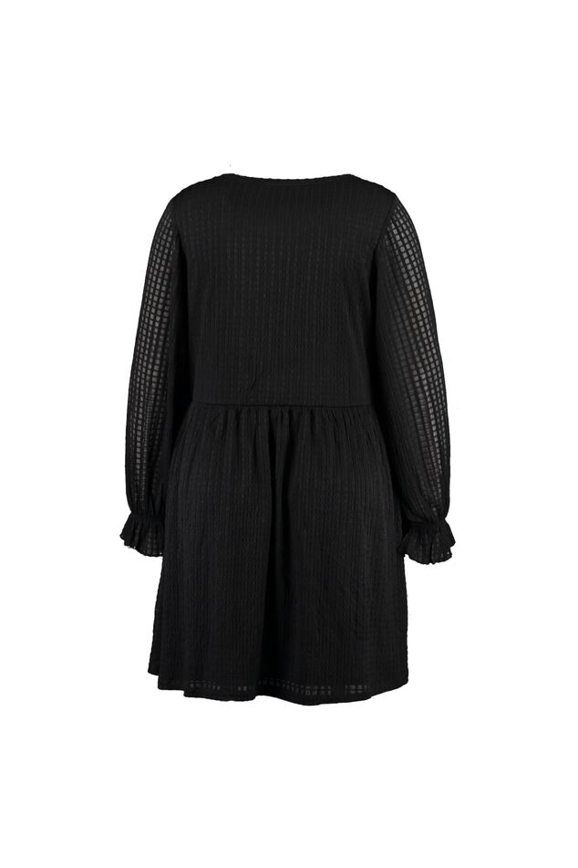 A-lijn jurk met pofmouw image number 2