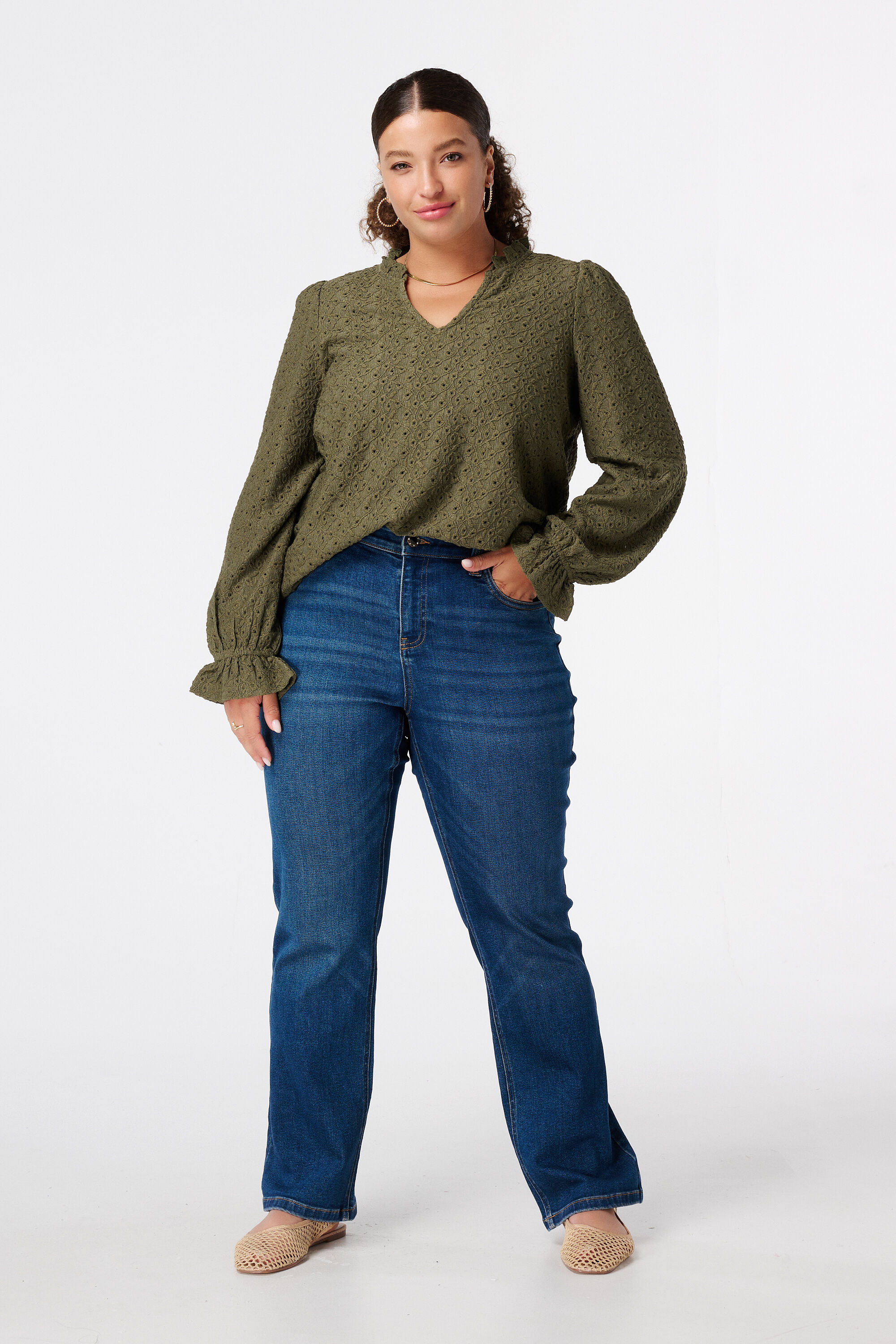  Top met broderie image number 5