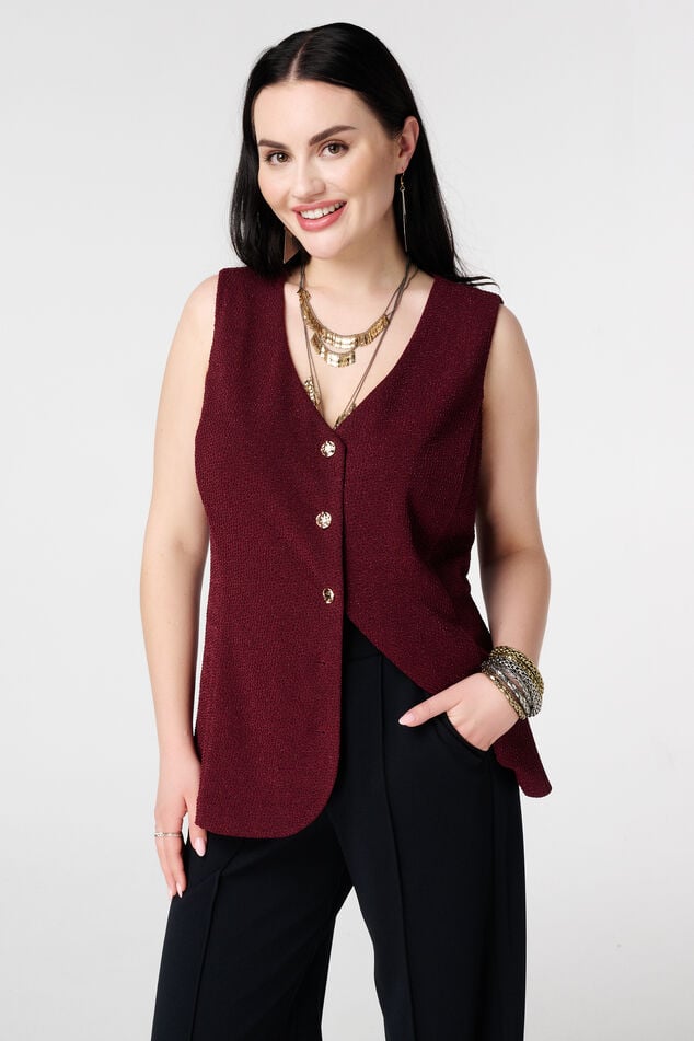 Gilet met knopen en lurex image number 0