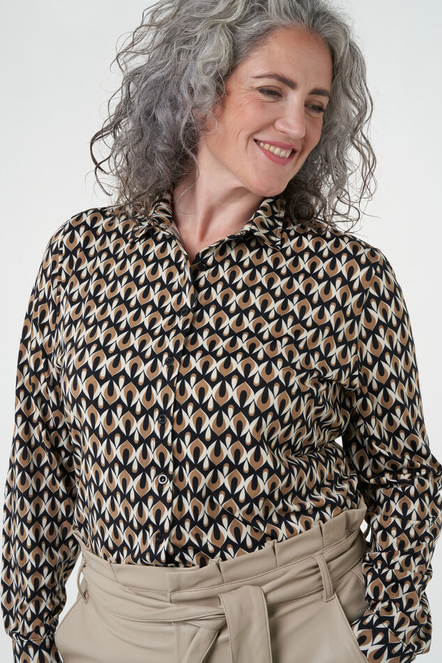 Jersey blouse met print image 0