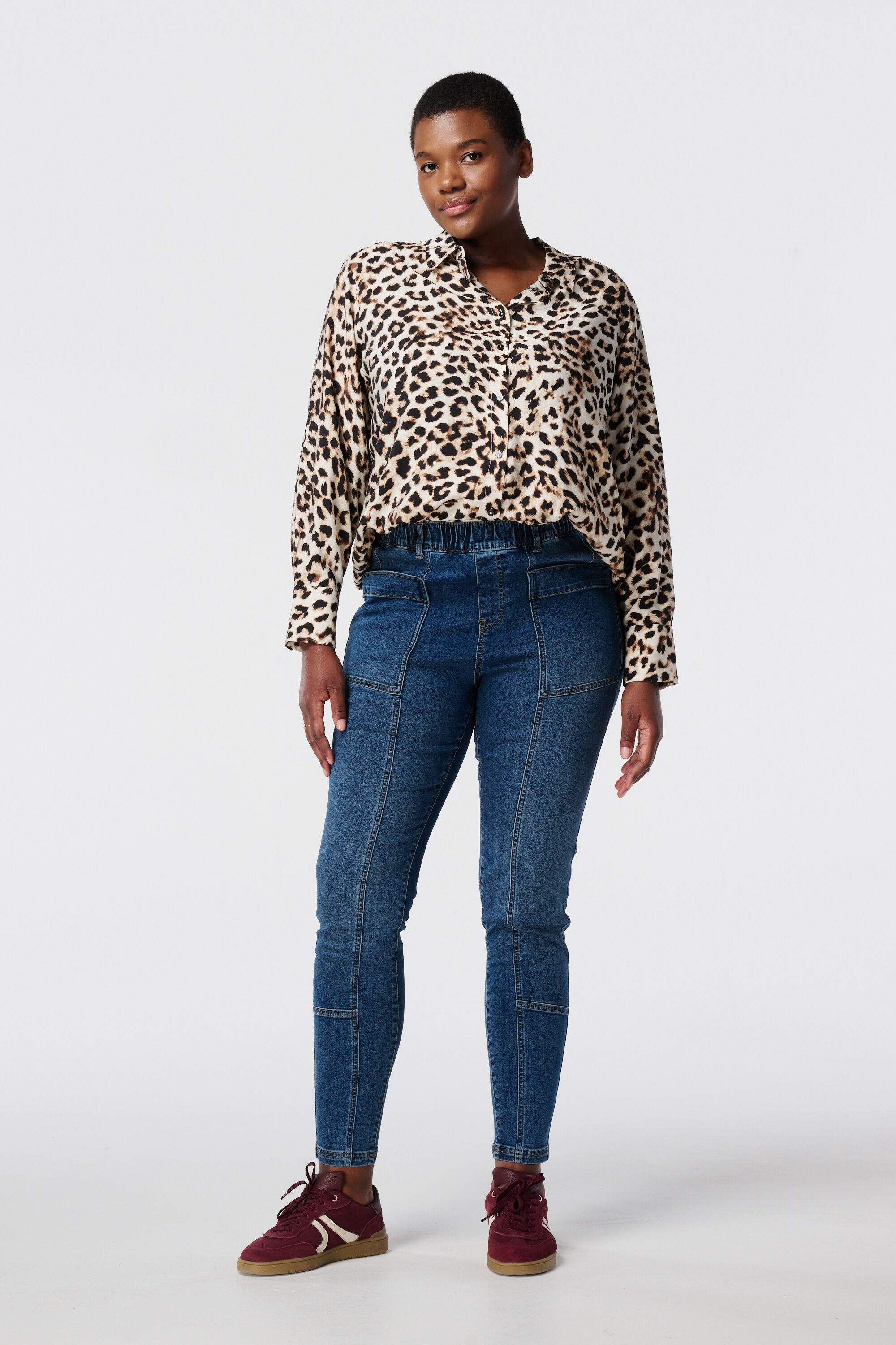 Overhemdblouse met strepen image number 5