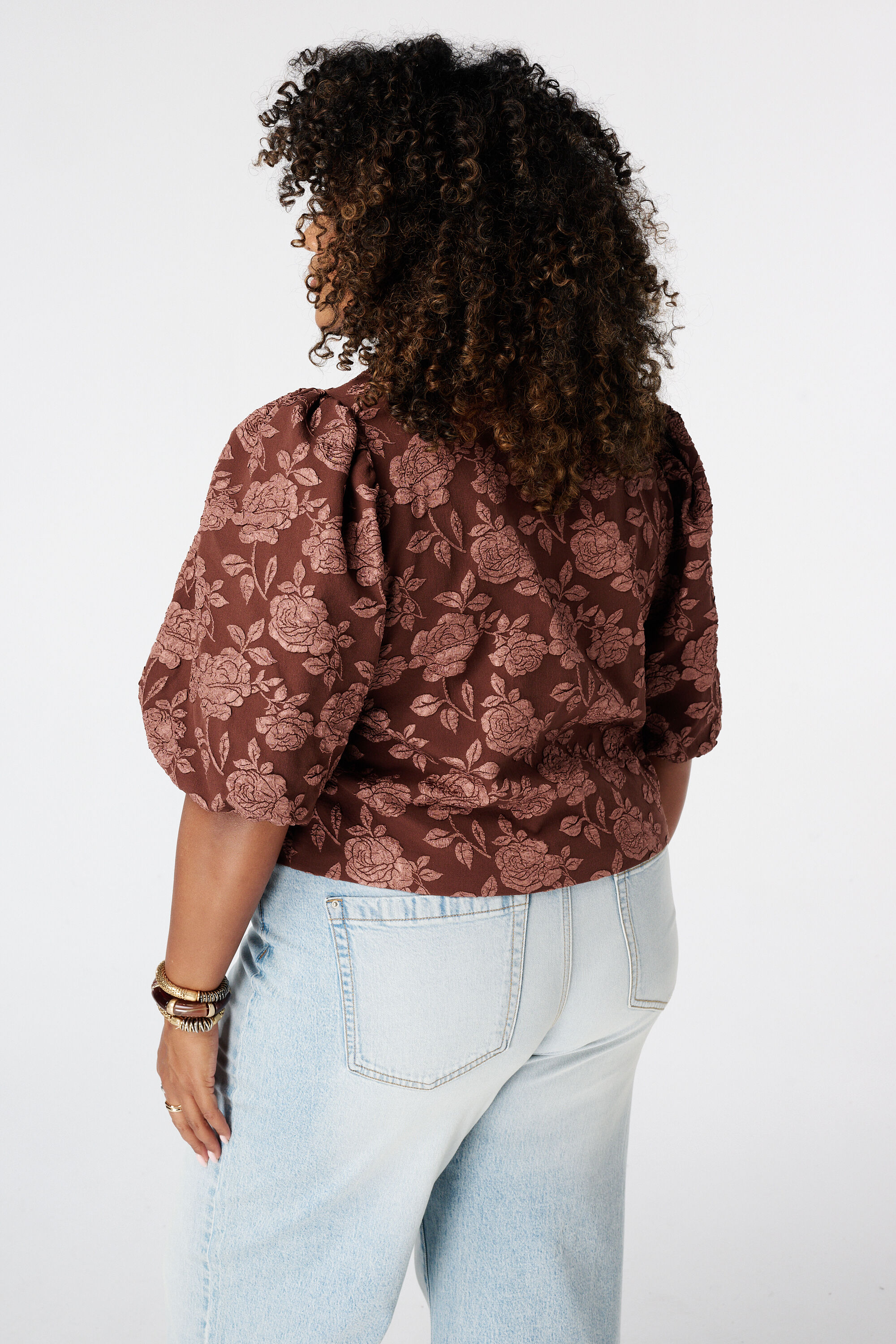 Jacquard jasje met pofmouw image number 3
