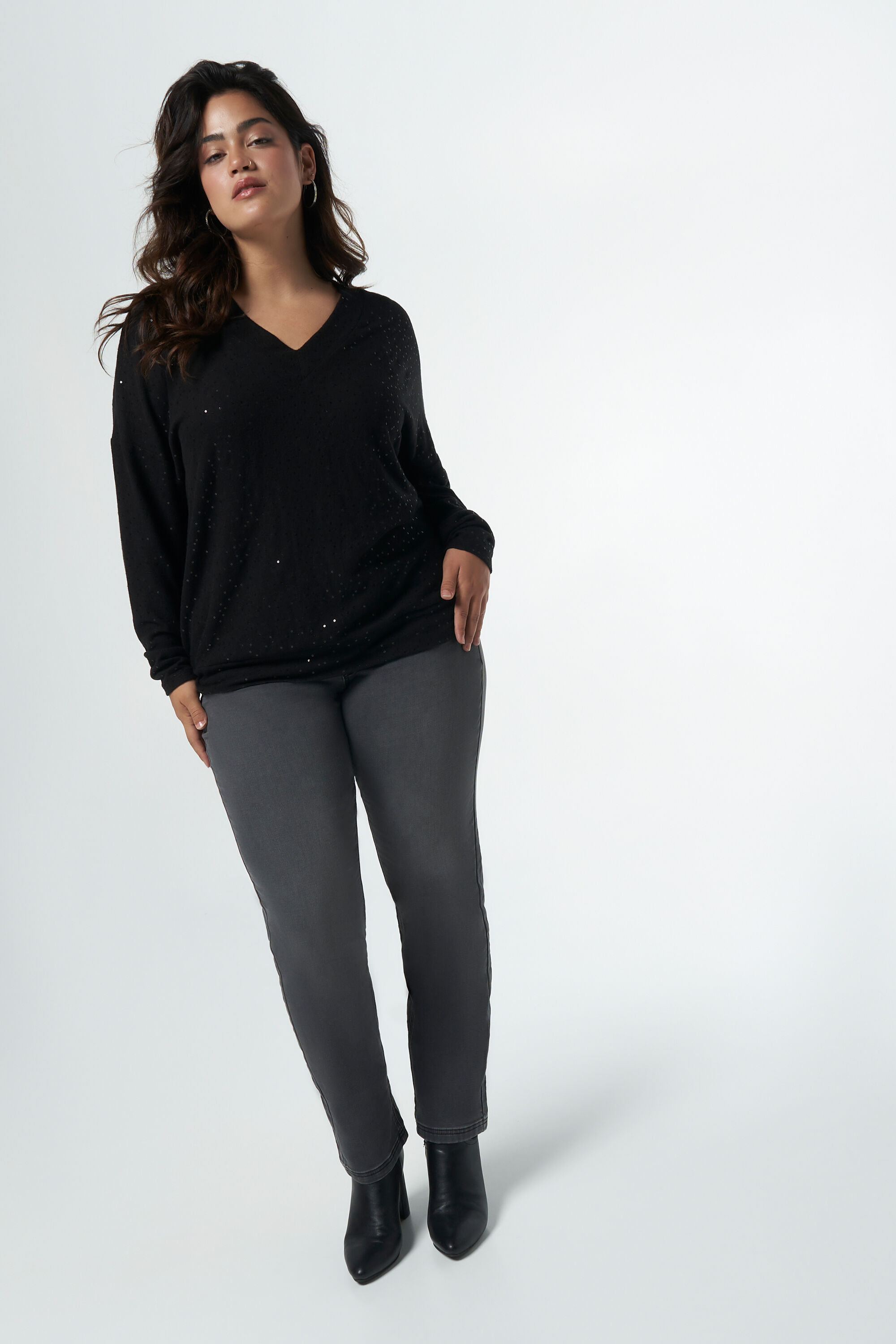 Top ample avec paillettes image number 5