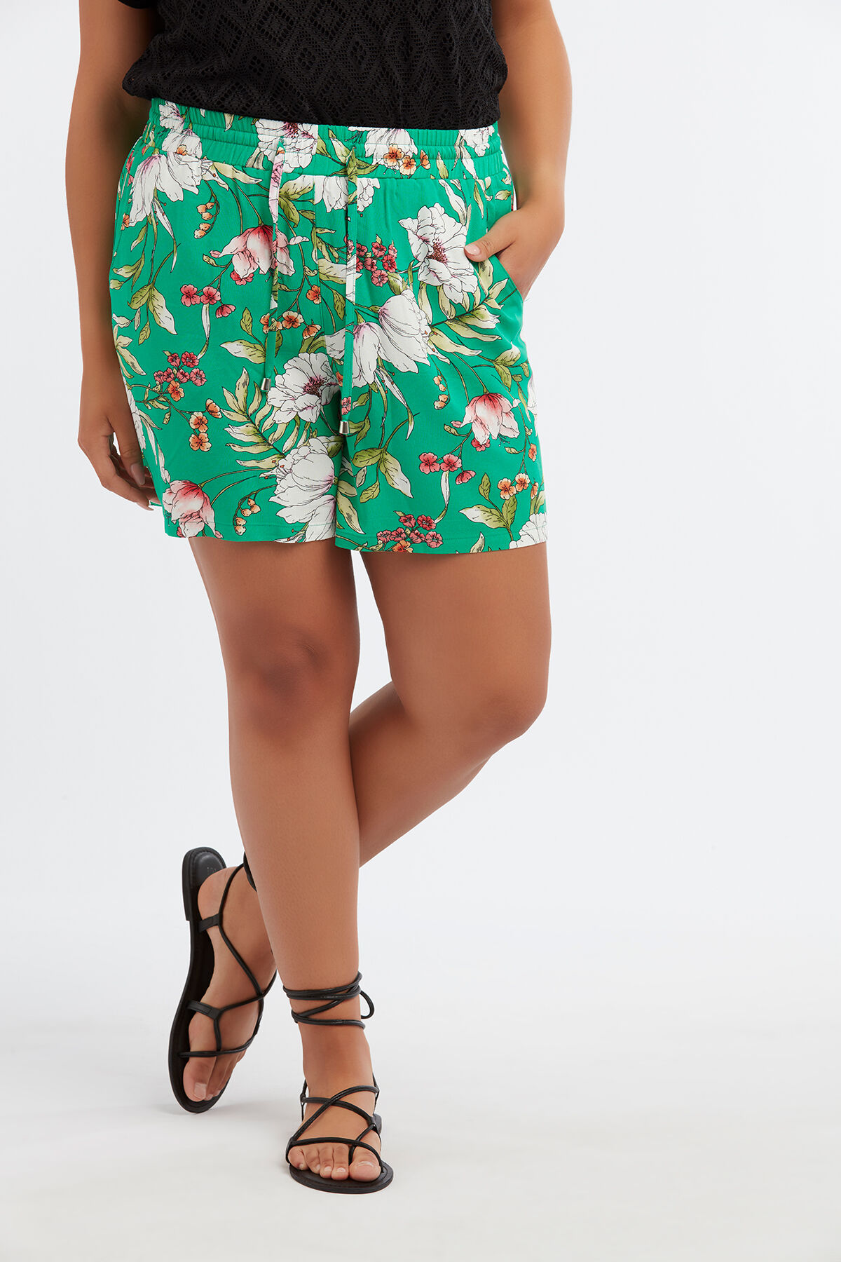 Shorts en viscose avec imprim&eacute; image number 3