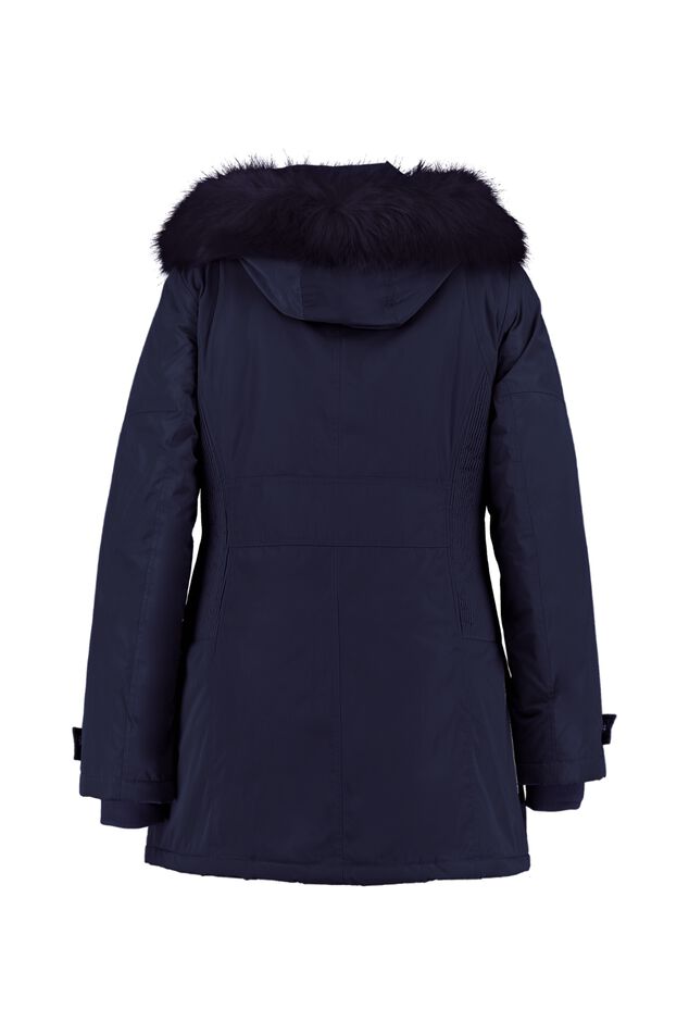 Parka met imitatiebontkraag image number 2
