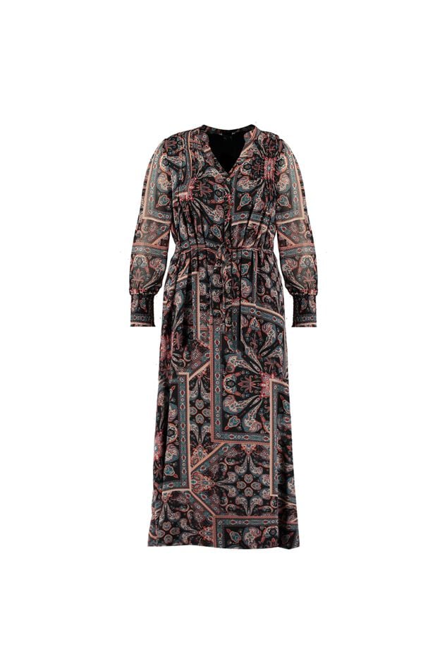 Midi jurk met paisley print image number 1