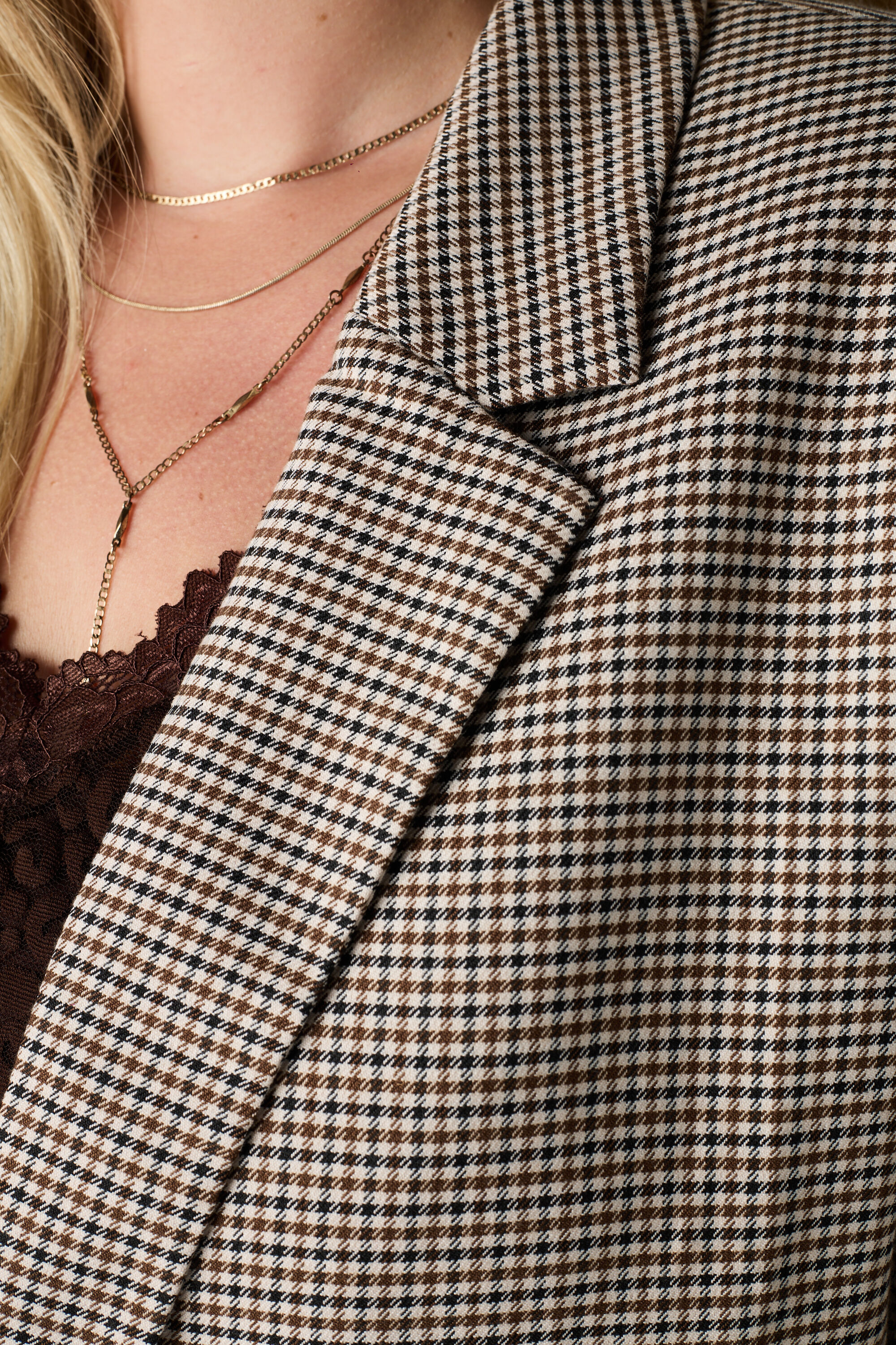 Single breasted blazer met ruitpatroon image number 6