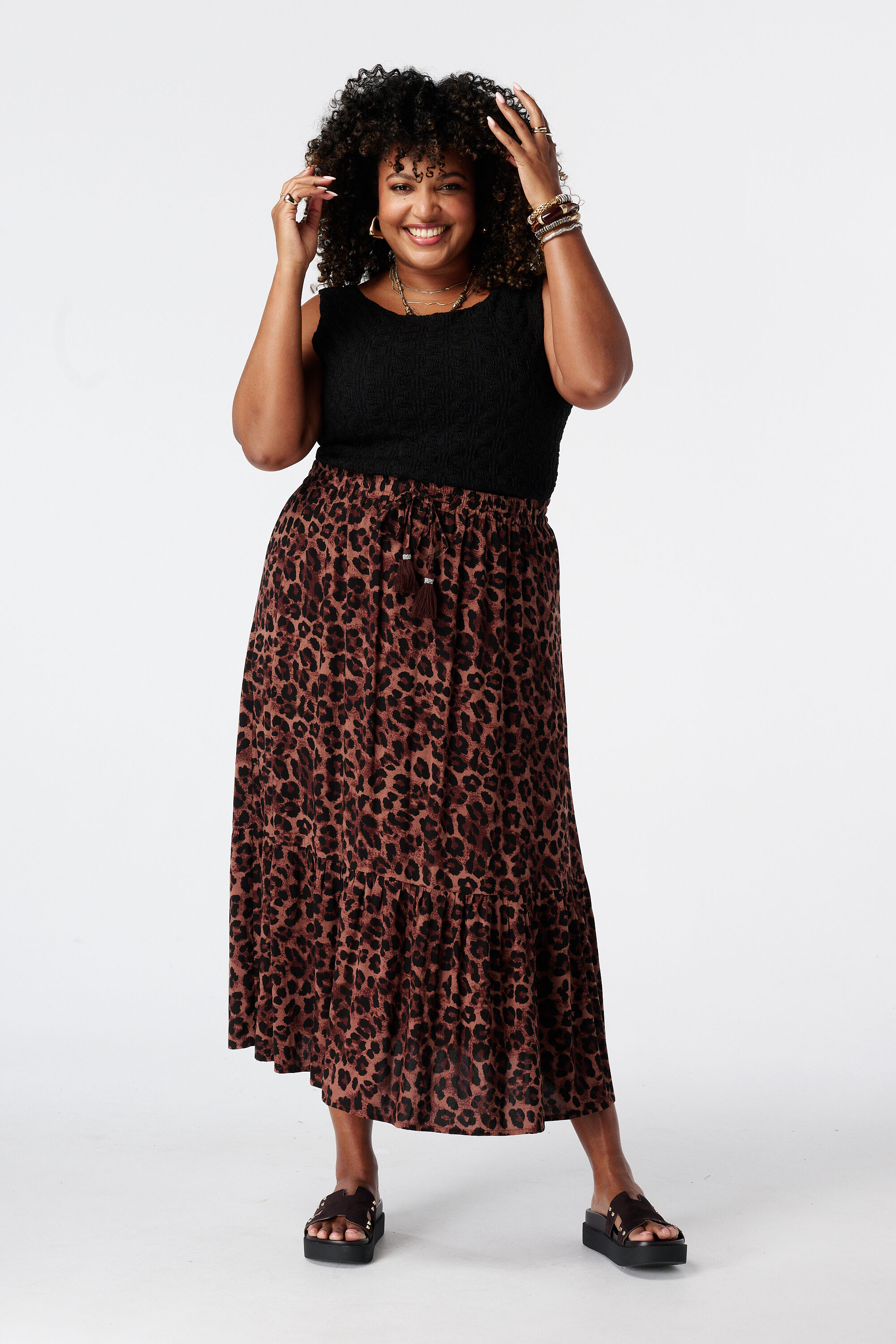 Maxi rok met print