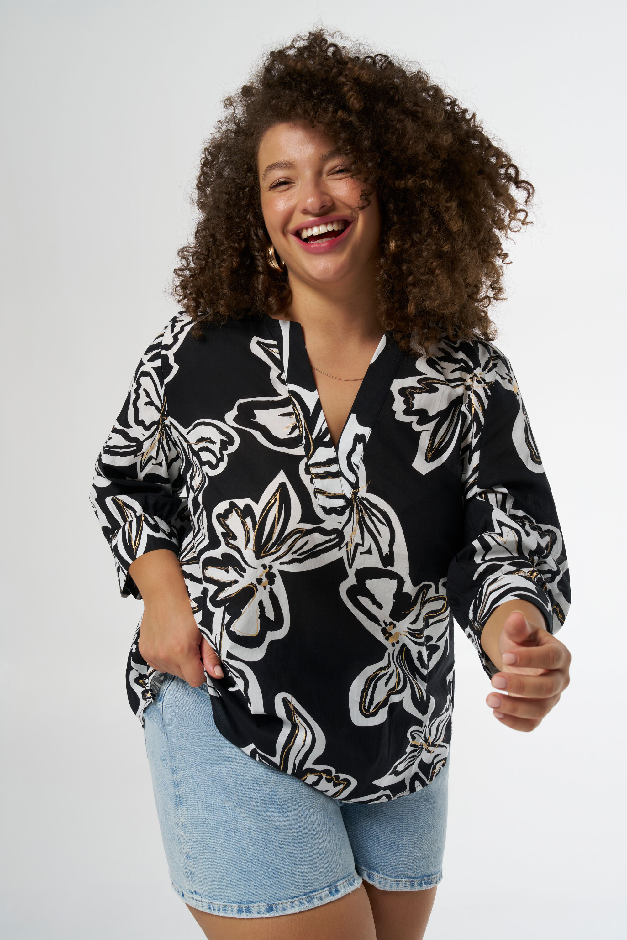 Chemisier avec col en V image number 0