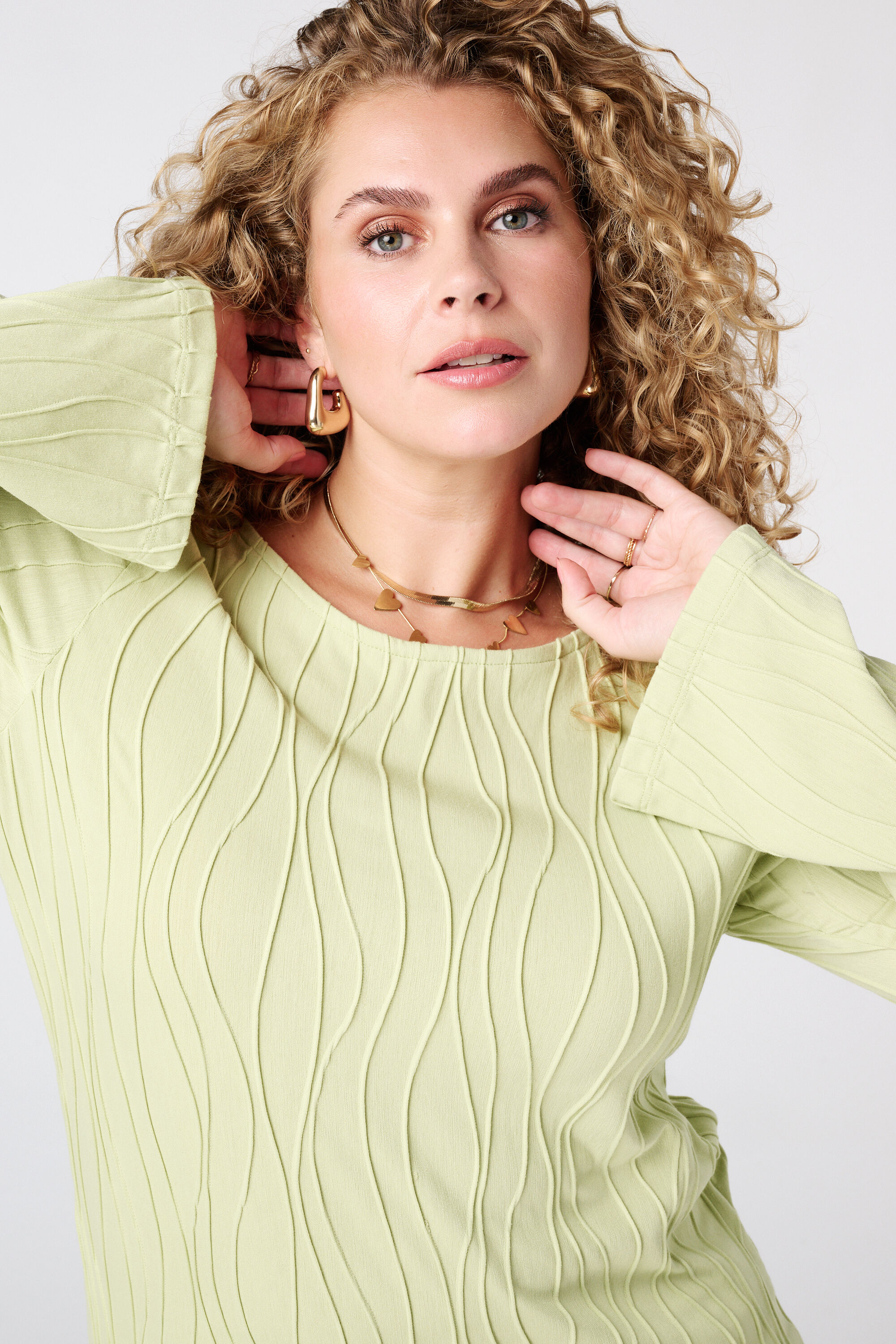 Aansluitende t-shirt met lange mouwen image number 4