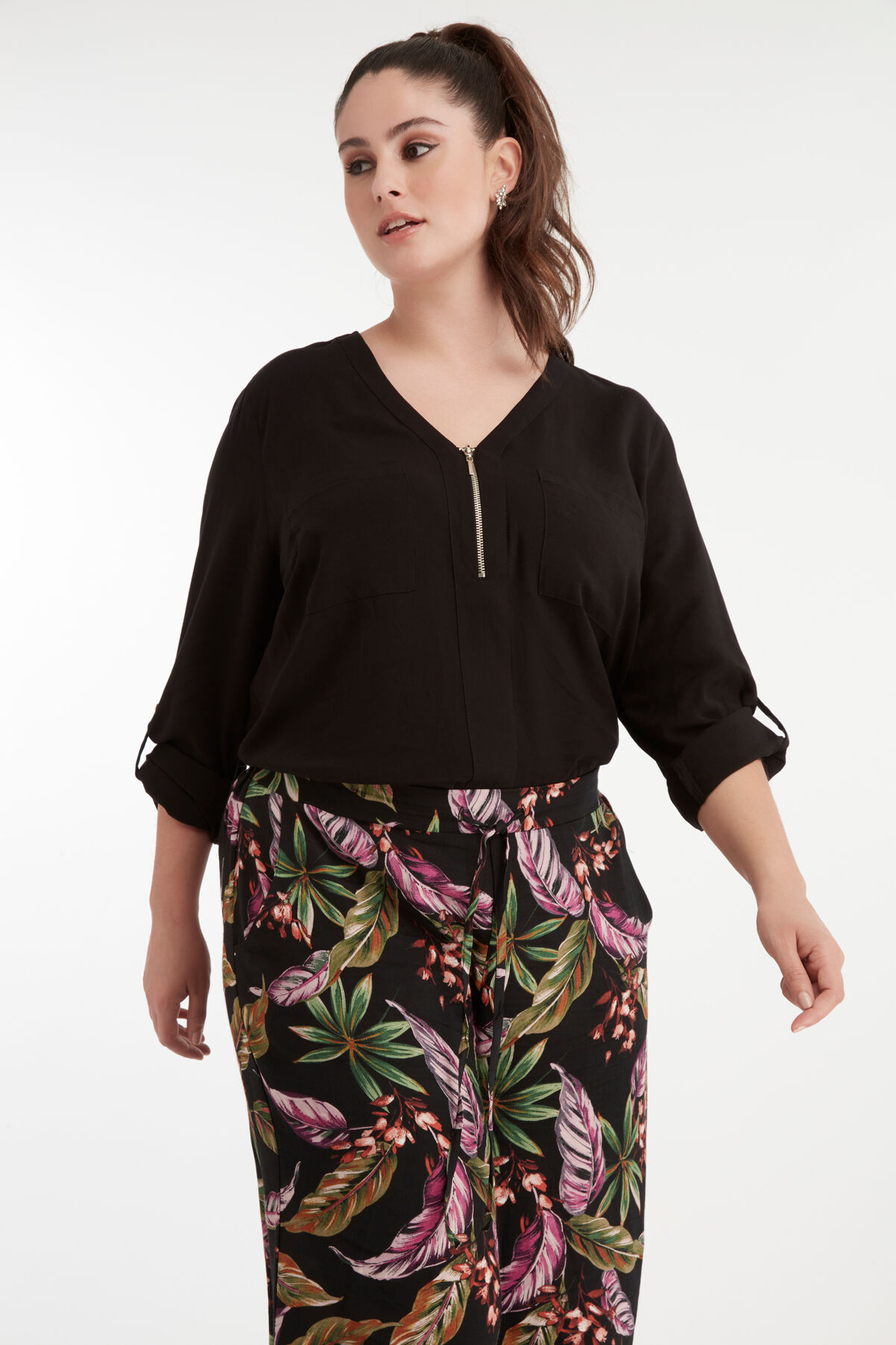 Blouse met rits image number 3