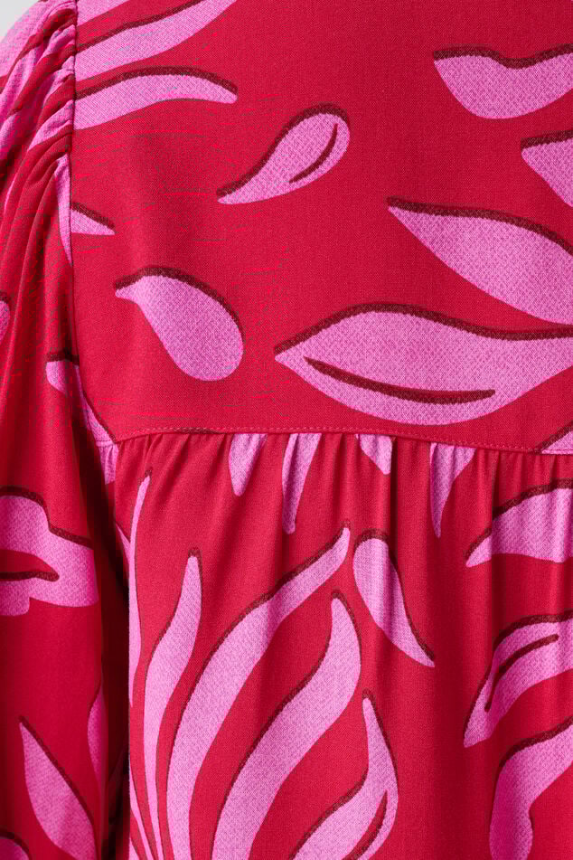 Blouse met print en klosjes image number 6