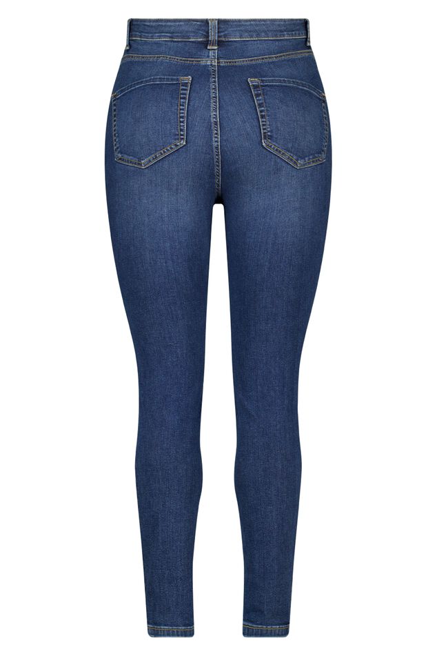 Skinny leg high waist jeans CHERRY image number 2