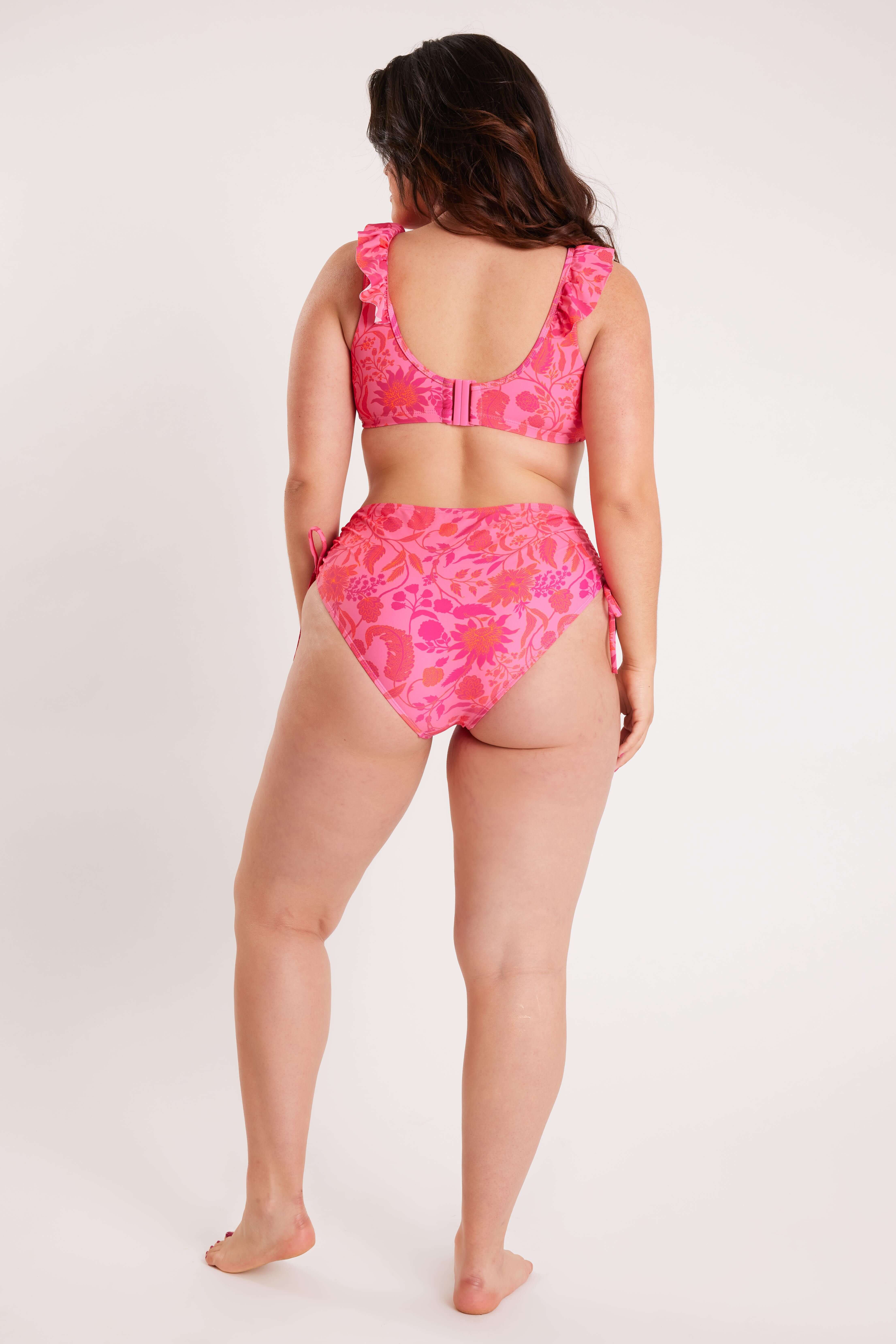 Bas de bikini taille haute &agrave; imprim&eacute; image number 5