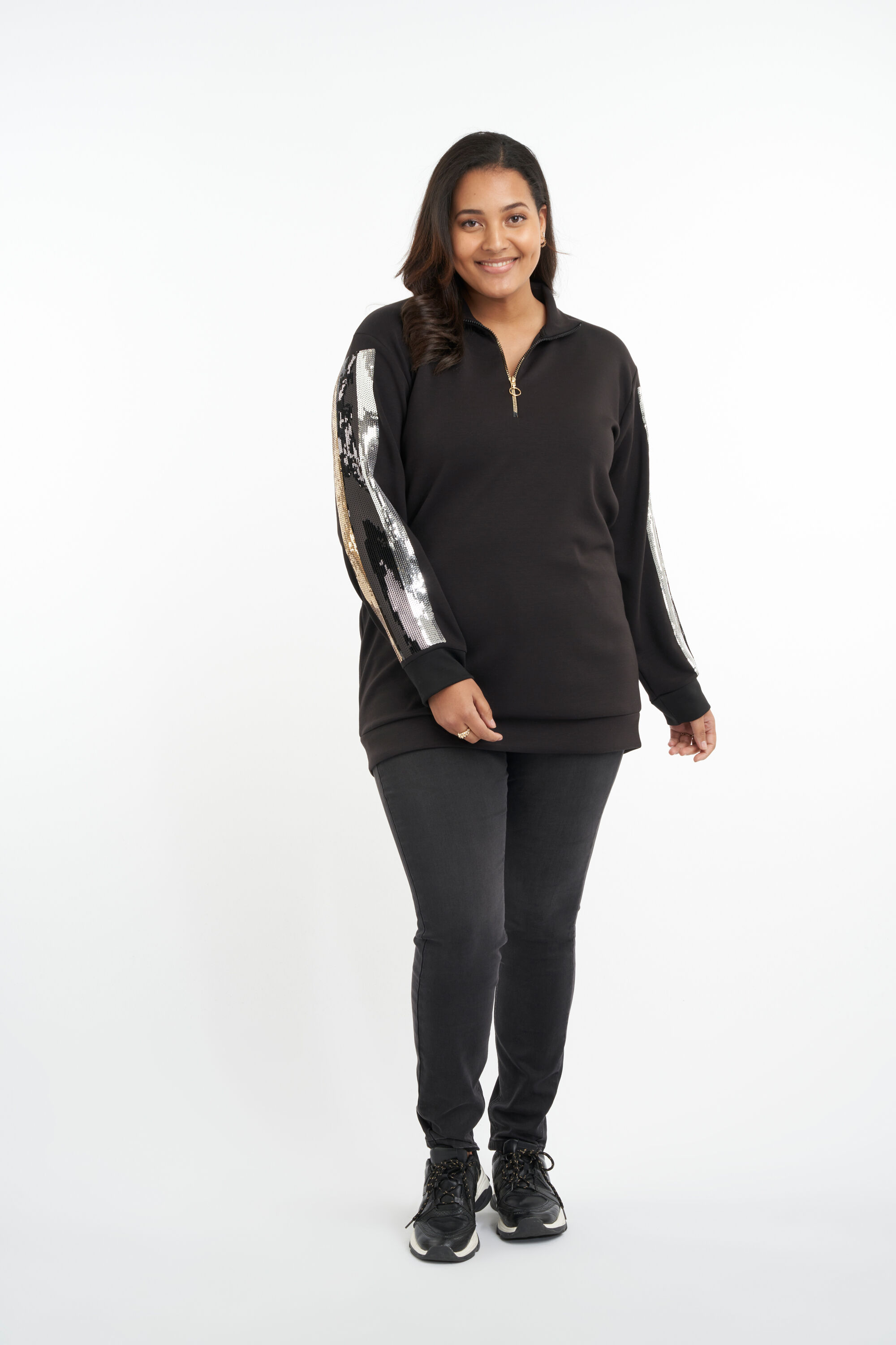 Sweater met rits image number 5