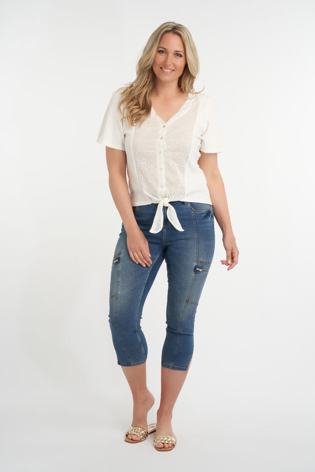 Blouse met geknoopt detail image number 4