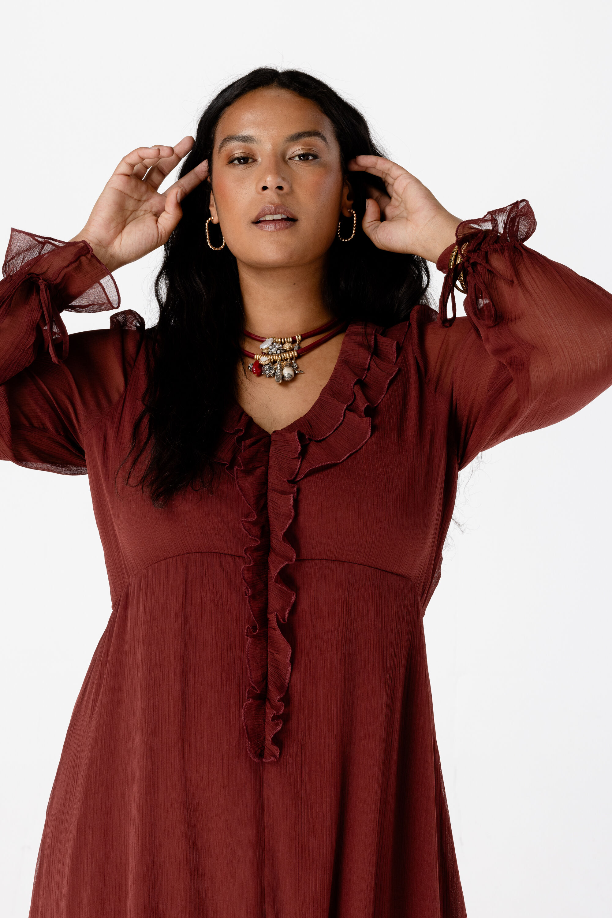 Jurk met ruches image number 4