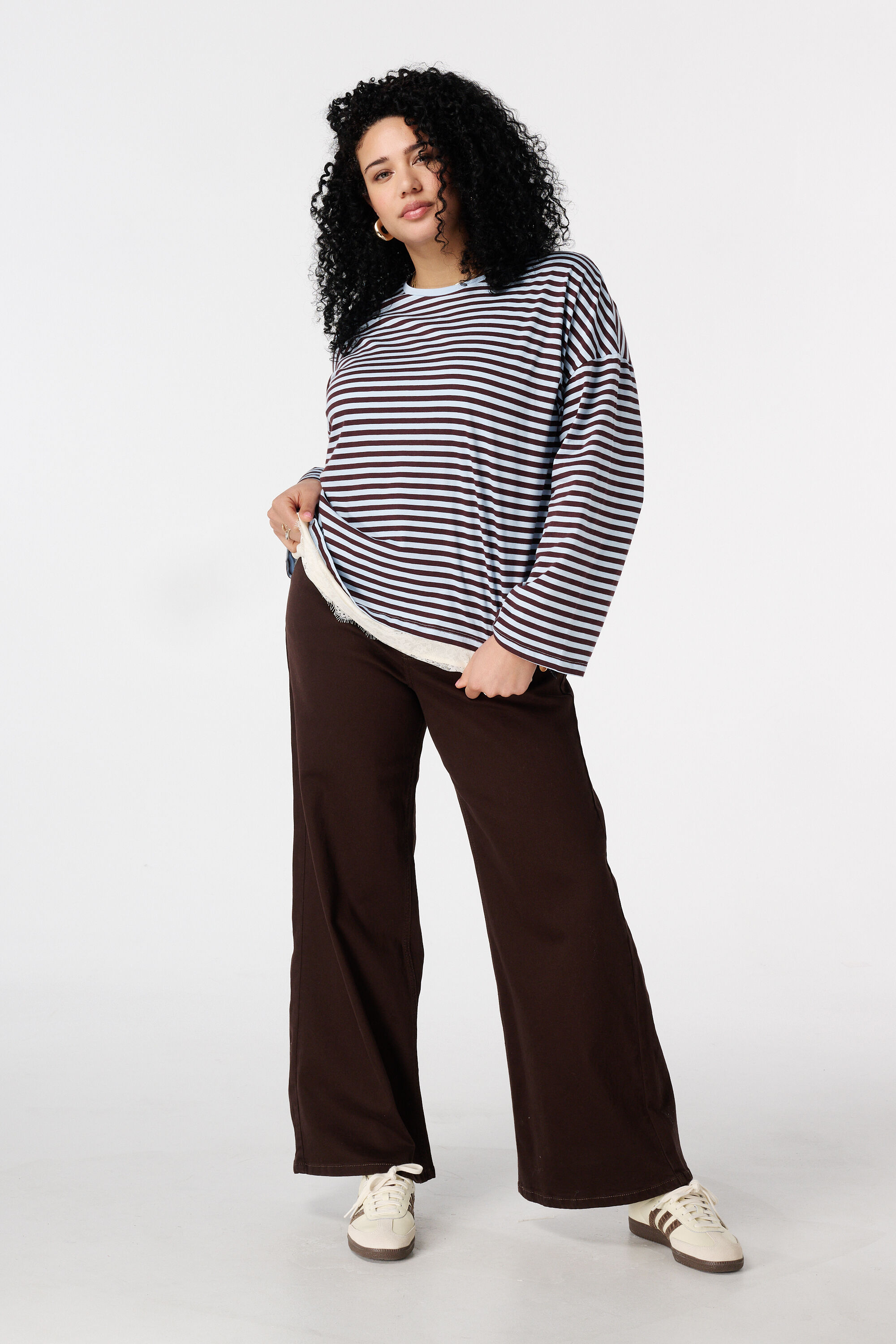 Top &agrave; manches longues ray&eacute; image number 5