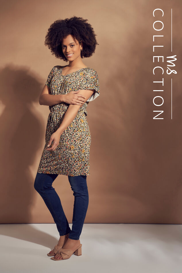 Lange tuniek met rijgdetail image number 0