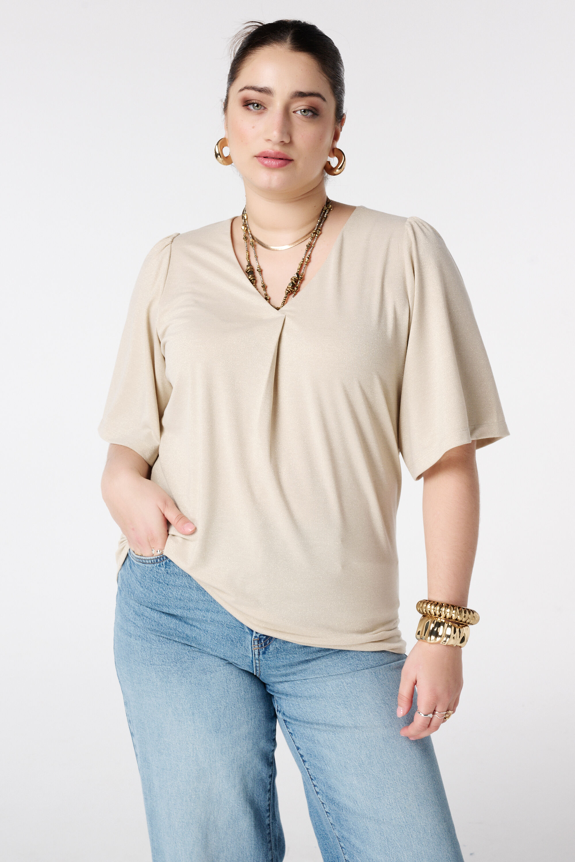 Top avec manches papillon