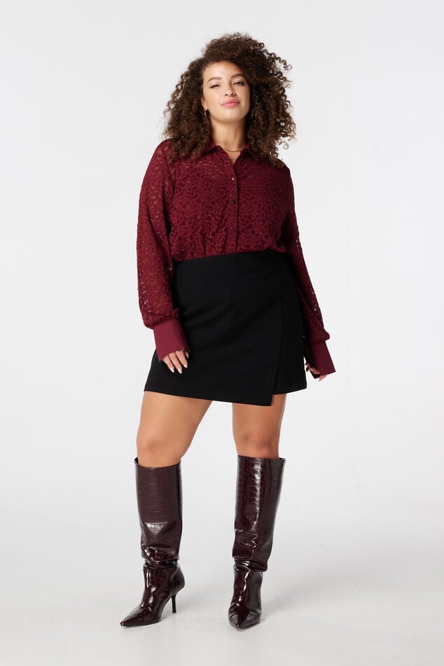 Top met kant en pailetten image number 5