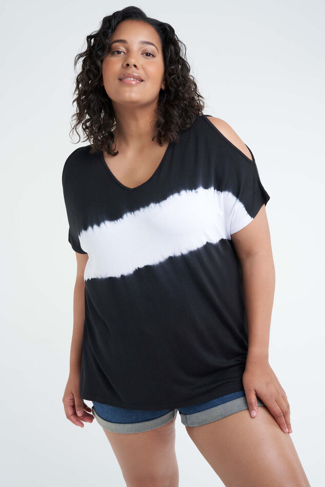 T-shirt avec imprimé à effet tie-dye image number 0