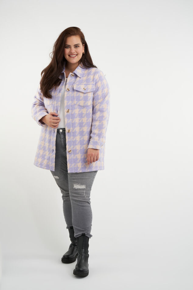 Shacket met pied-de-poule print image number 0