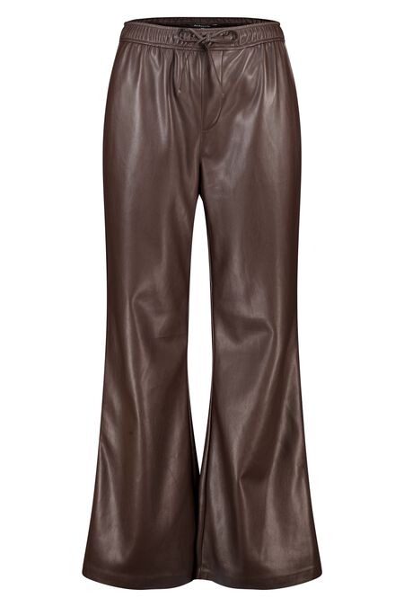 Wide leg broek met zijstreep van PU