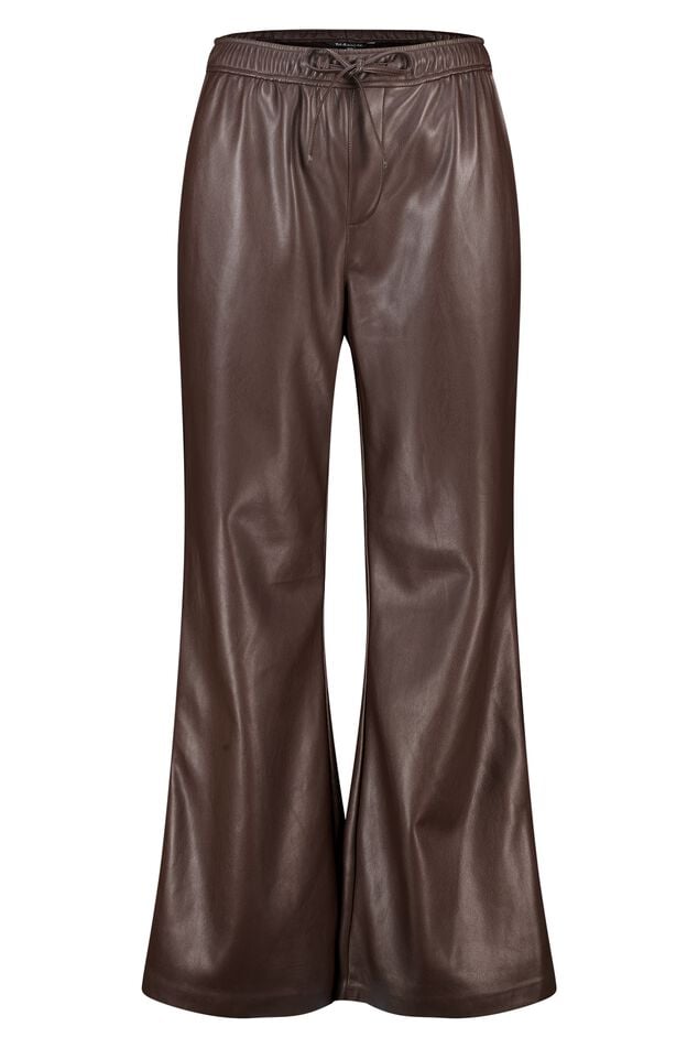 Pantalon large à rayures latérales en PU image number 1