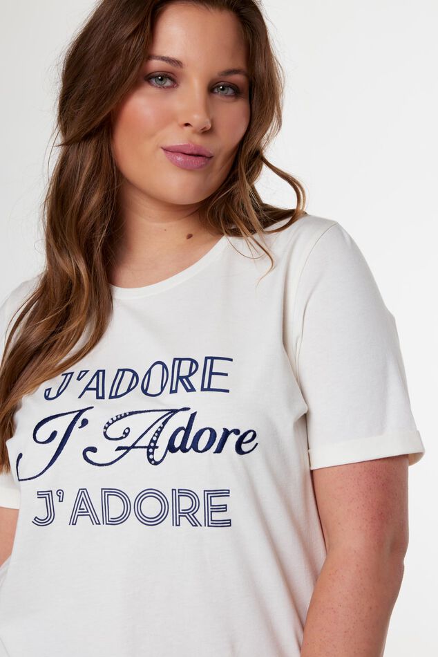 T-shirt met tekst "J'adore" image 5