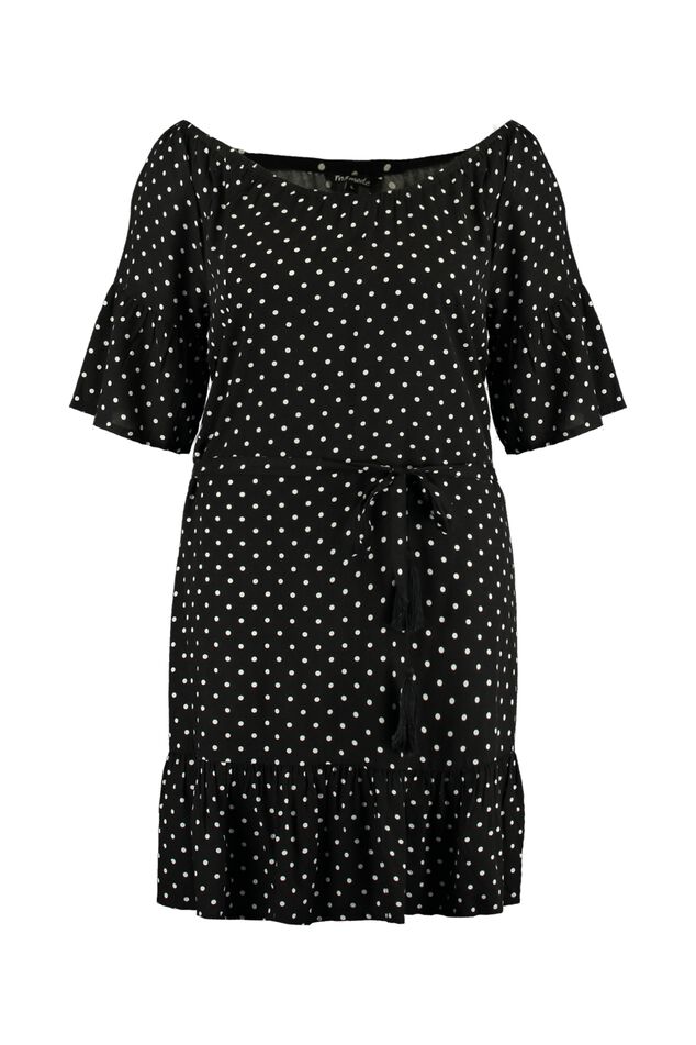 Off shoulder jurk met print image number 1