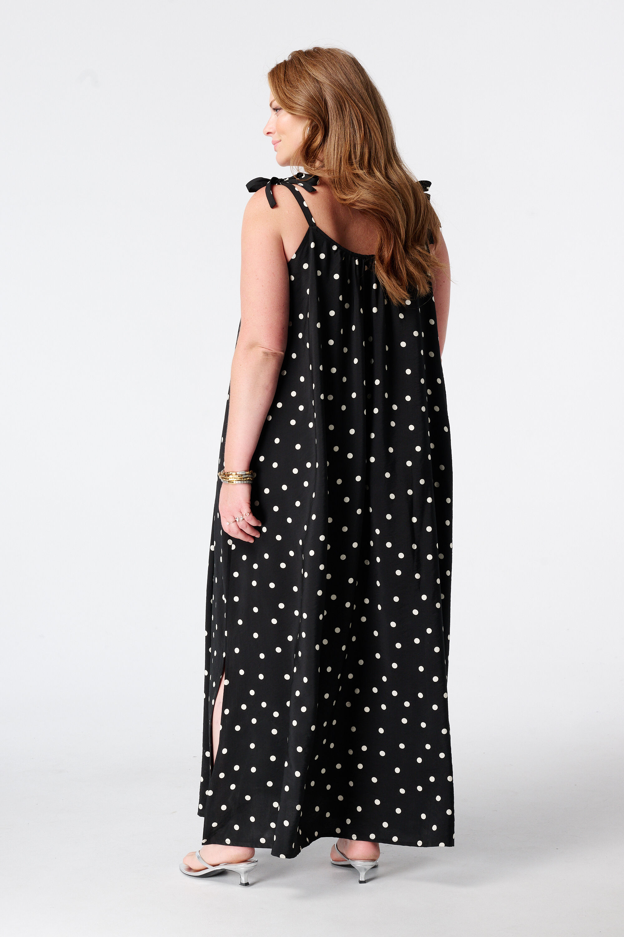 Maxi polka dot jurk image number 3