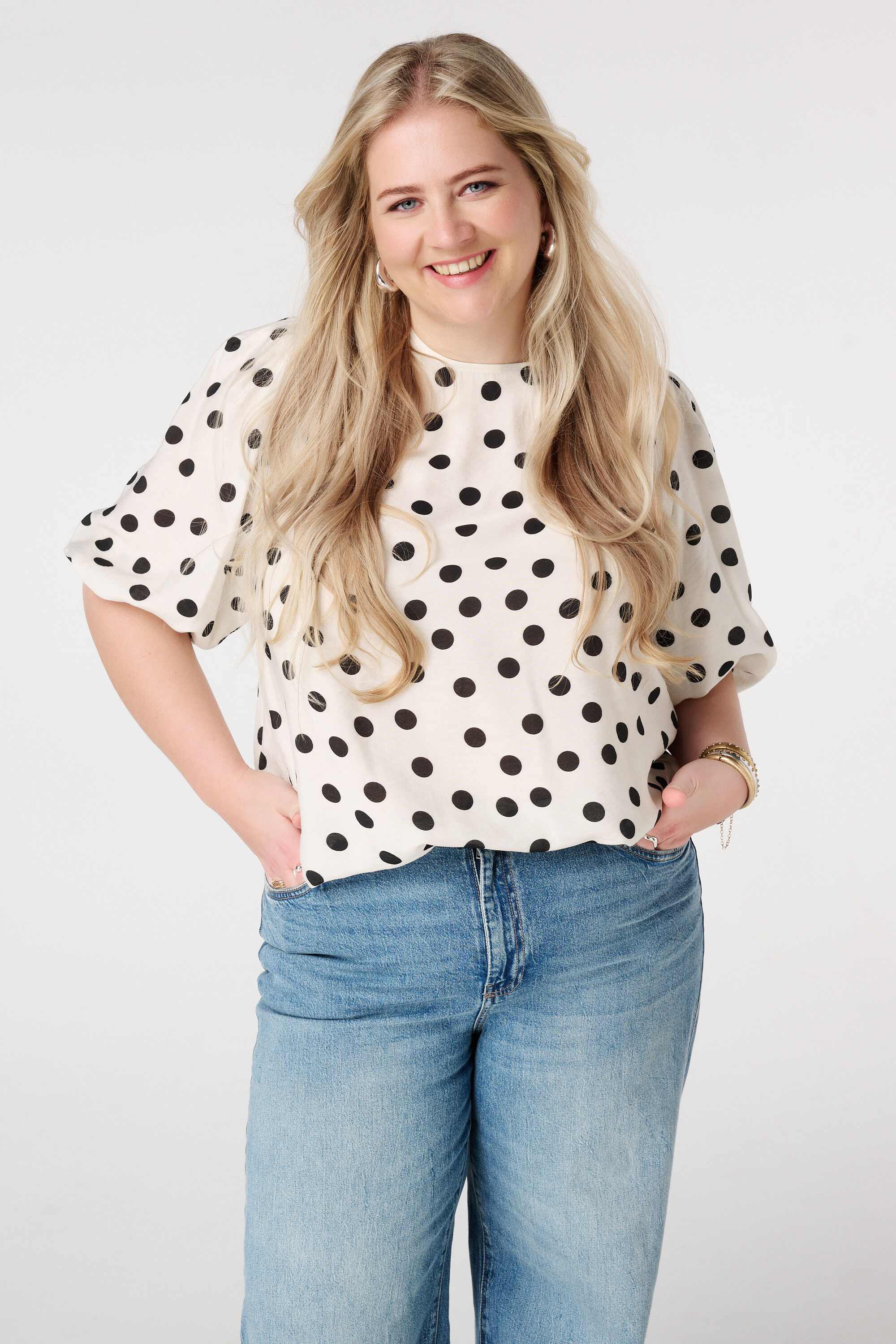 Polka dot blouse