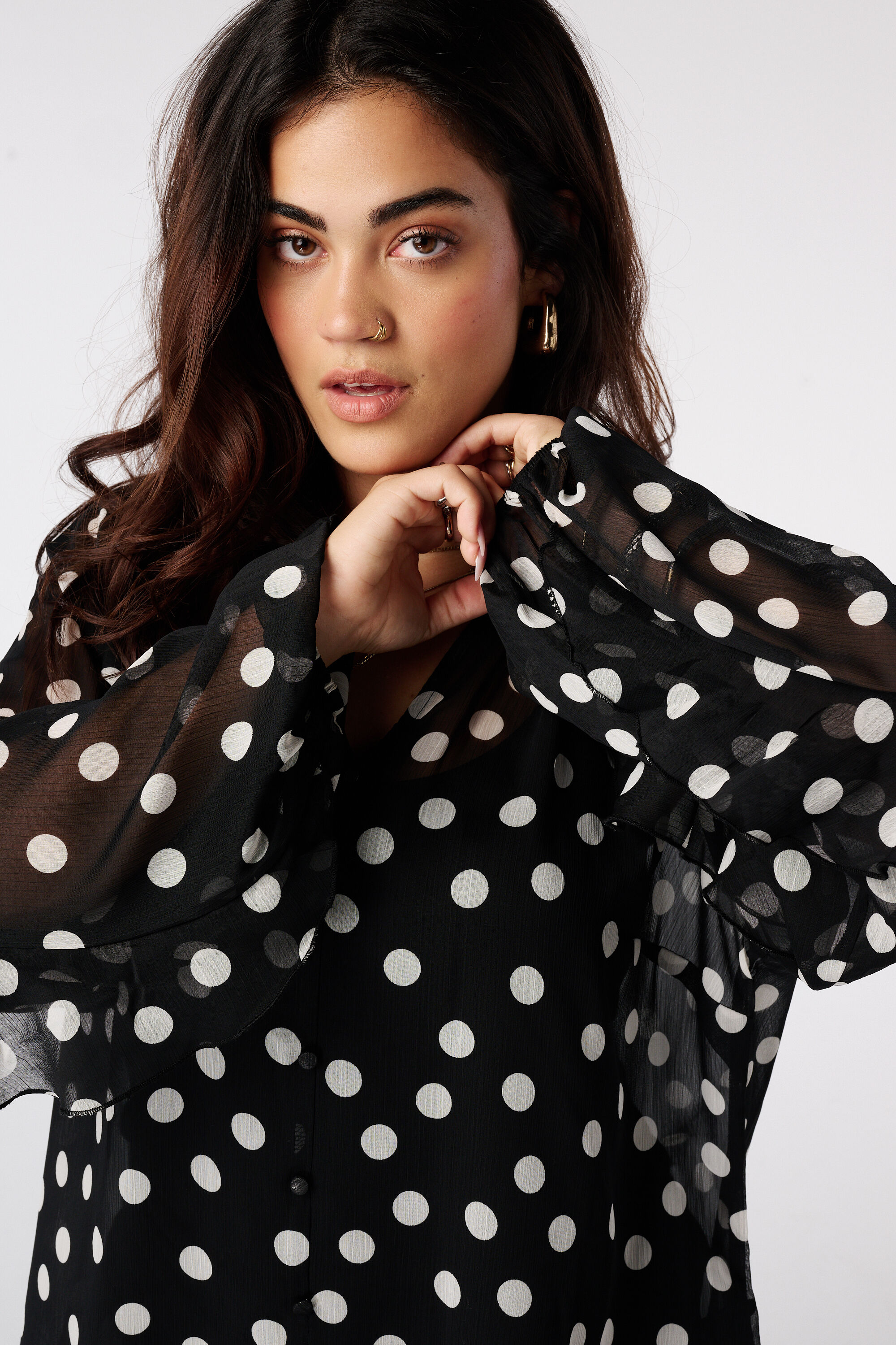 Blouse met volants image number 2