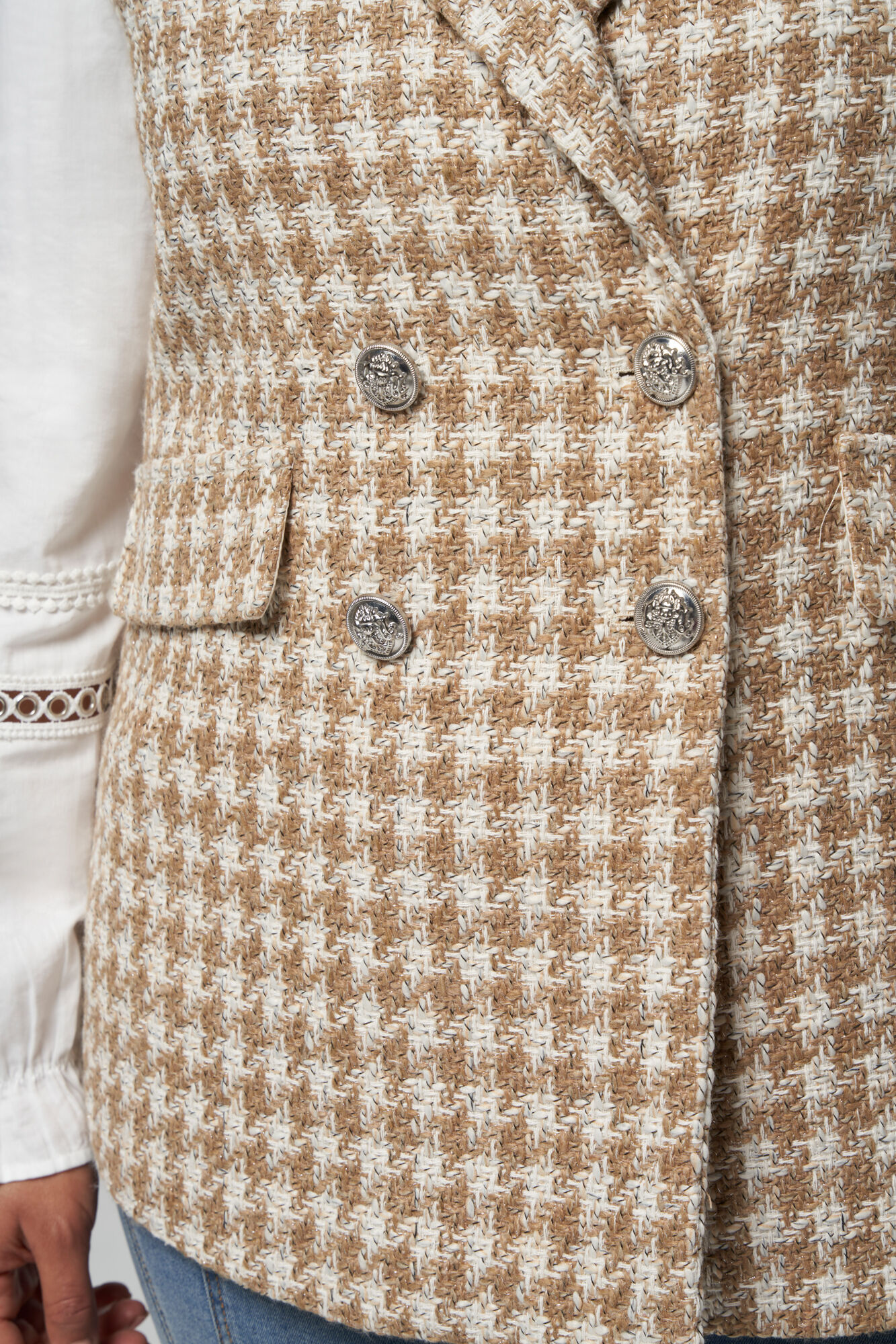 Gilet en tweed bicolore image number 4