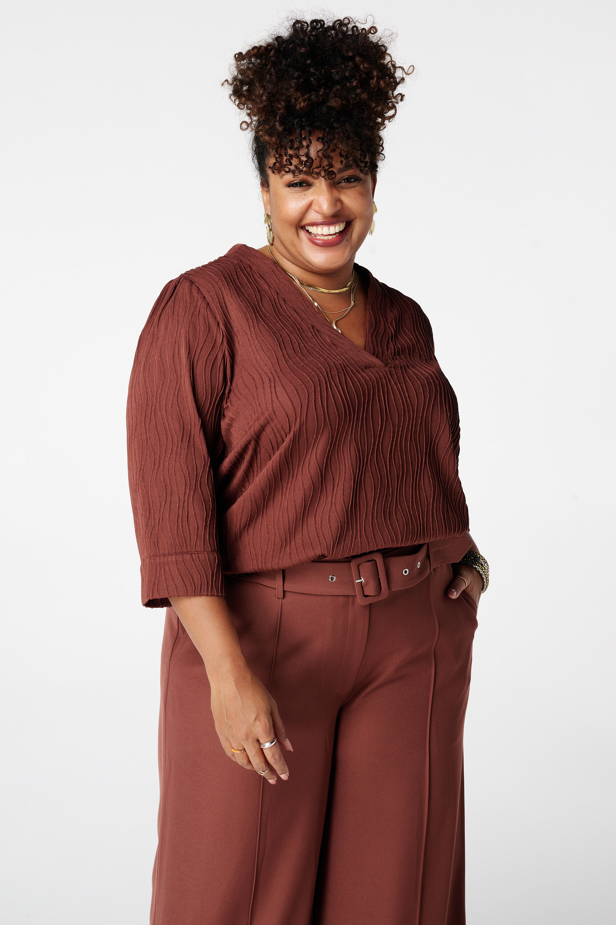 Top met golfende structuur