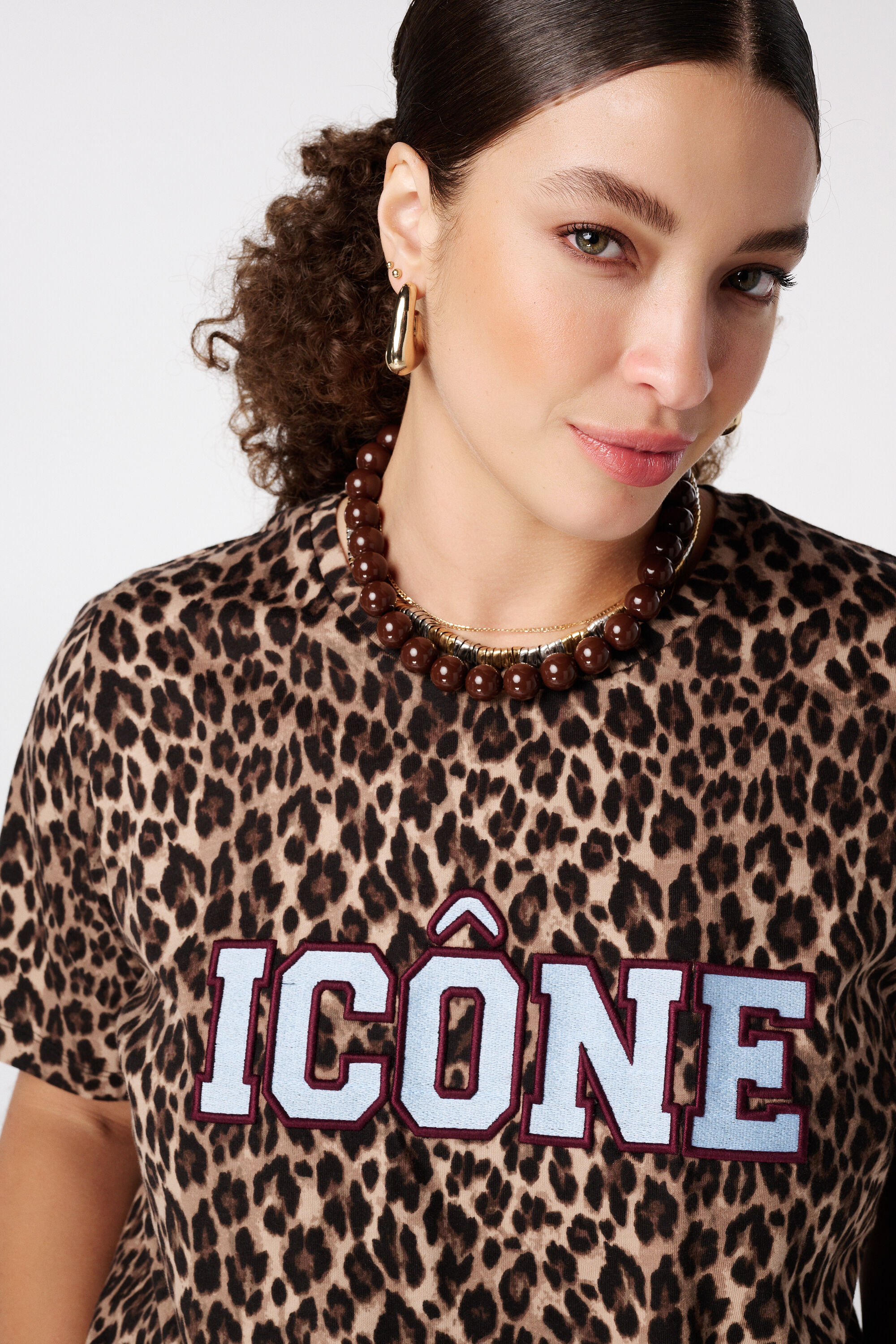 T-shirt met animal print image number 4