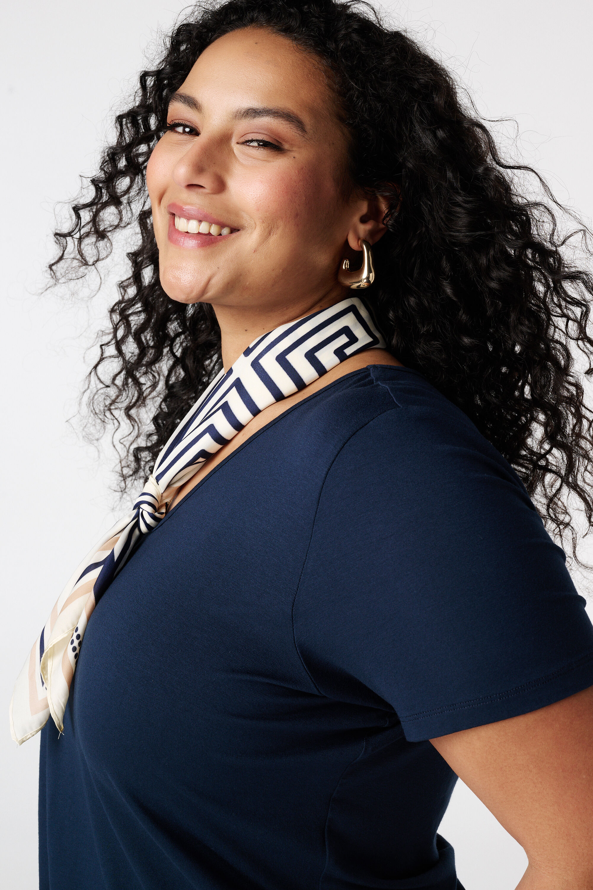 T-shirt met V-hals image number 4