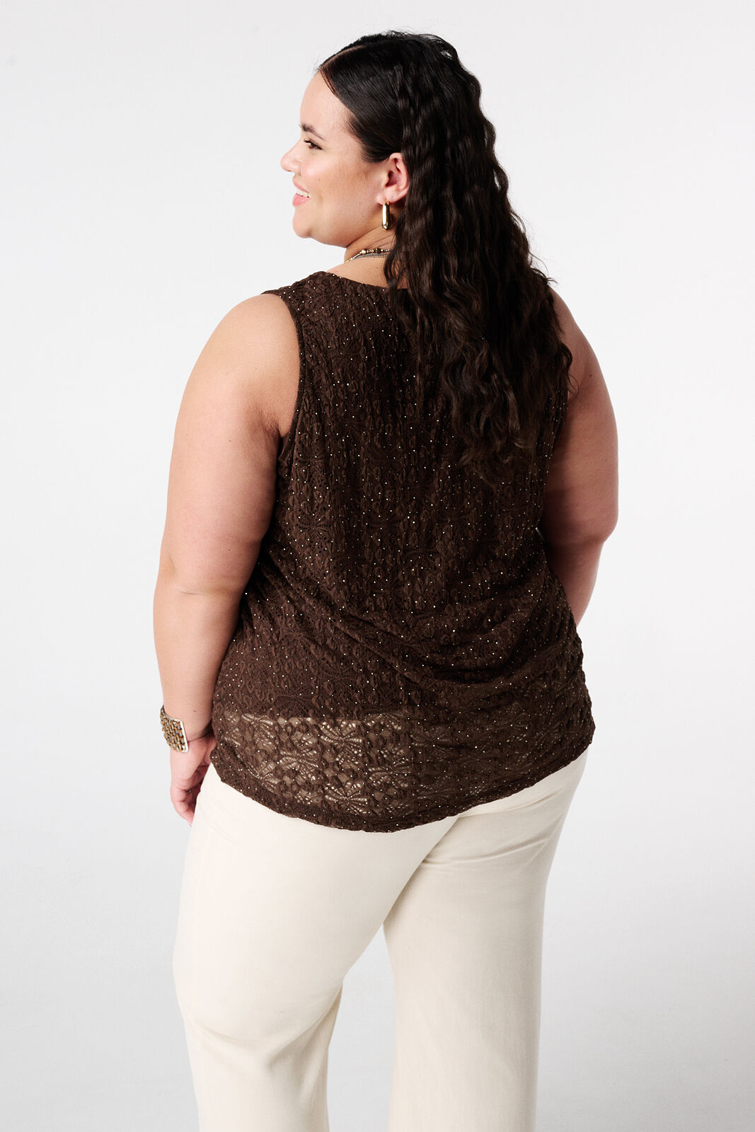 Top en dentelle avec strass image number 3
