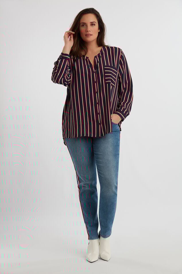 Gestreepte blouse image number 0
