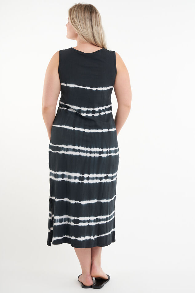 Robe avec un imprimé à effet tie-dye image number 3