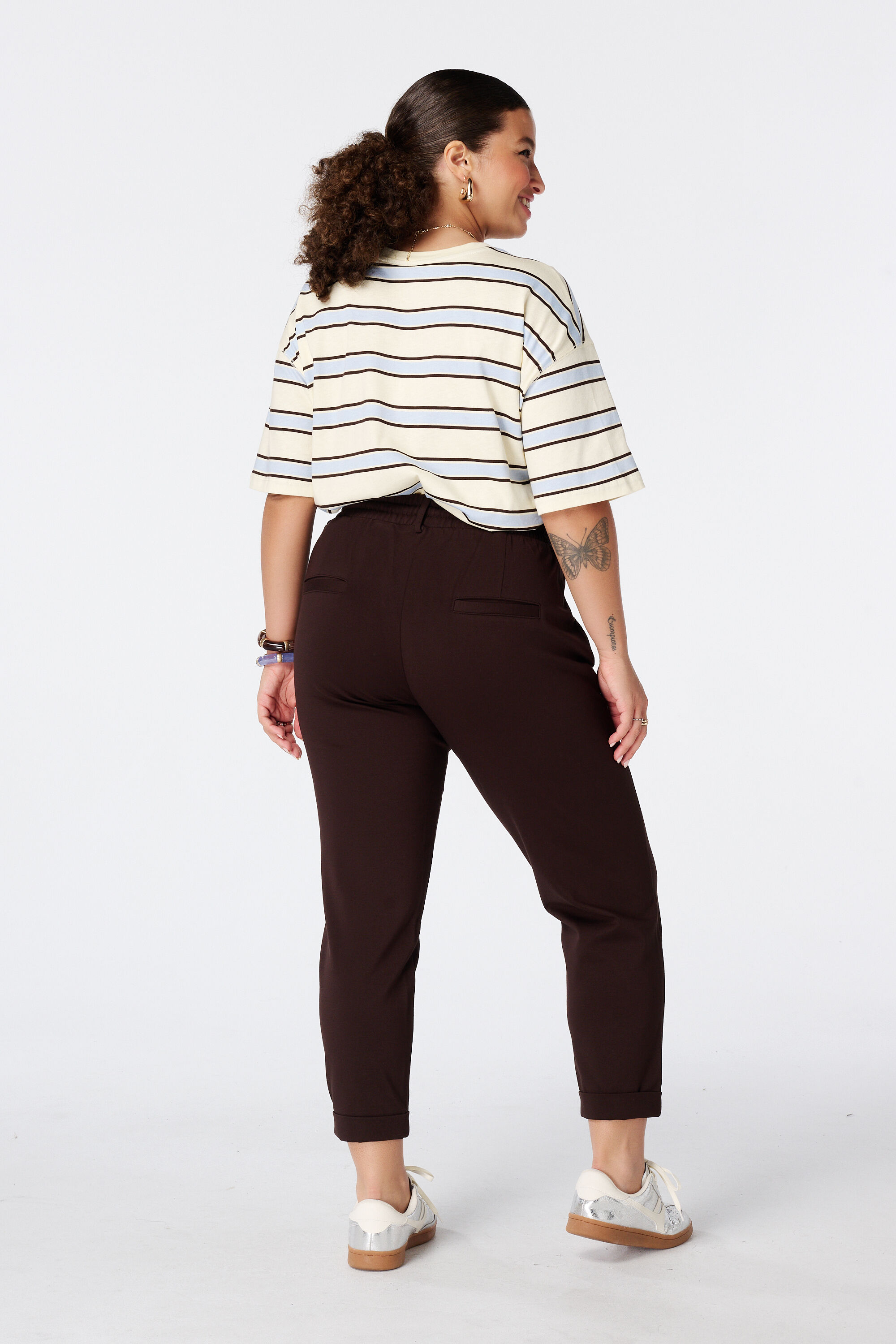 Tapered broek met elastische taille image number 3