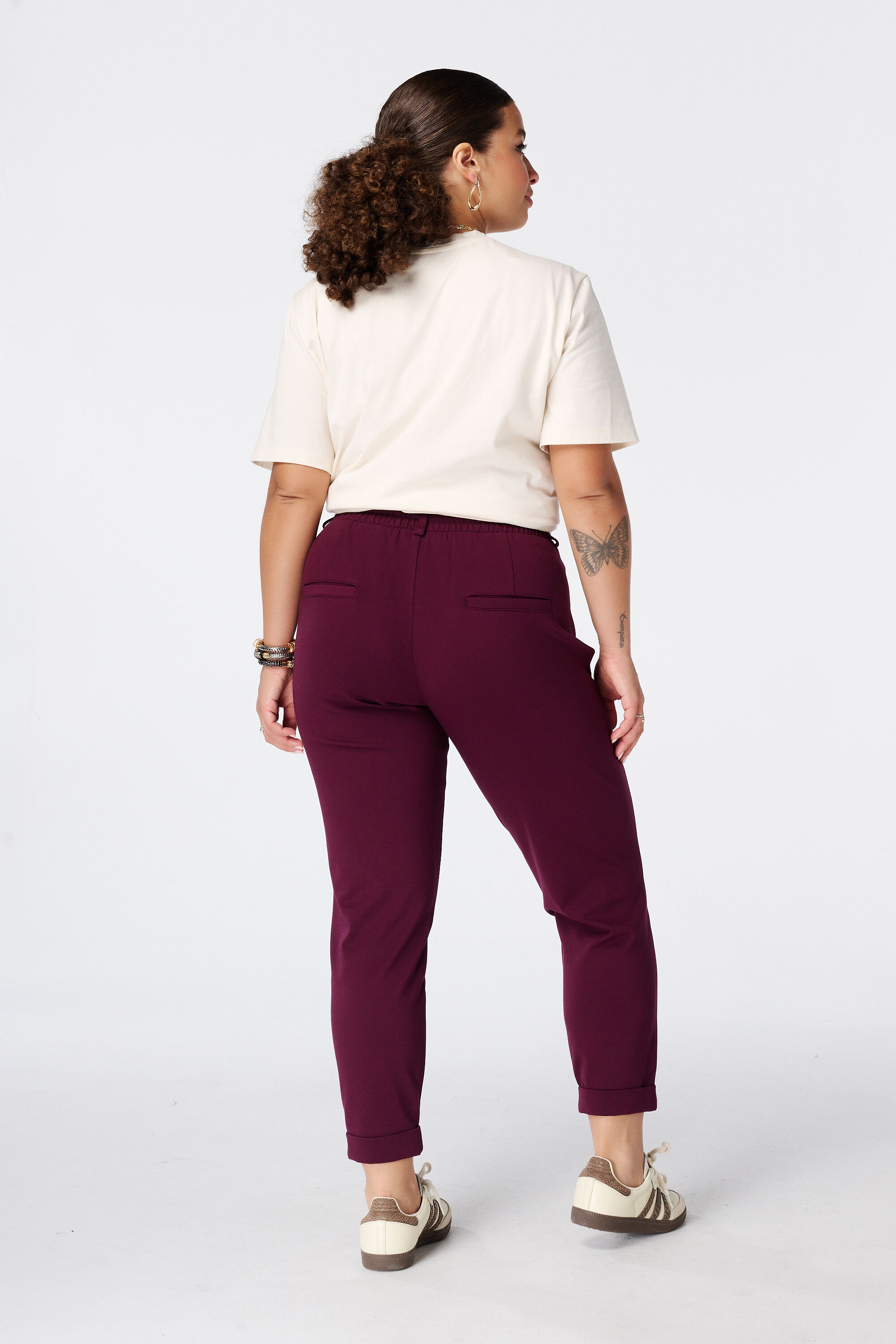 Tapered broek met elastische taille image number 3