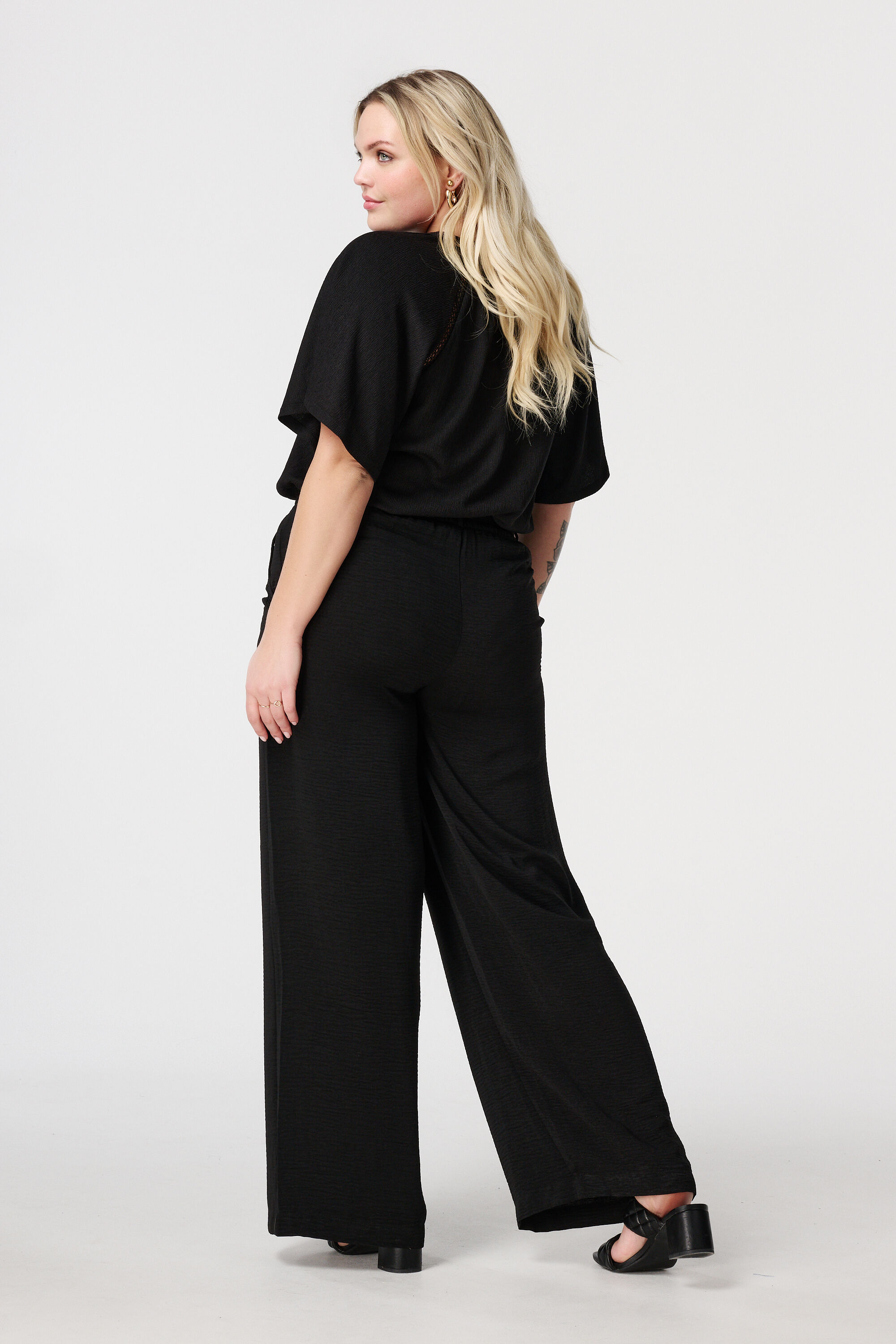 Pantalon avec taille &eacute;lastique image number 3
