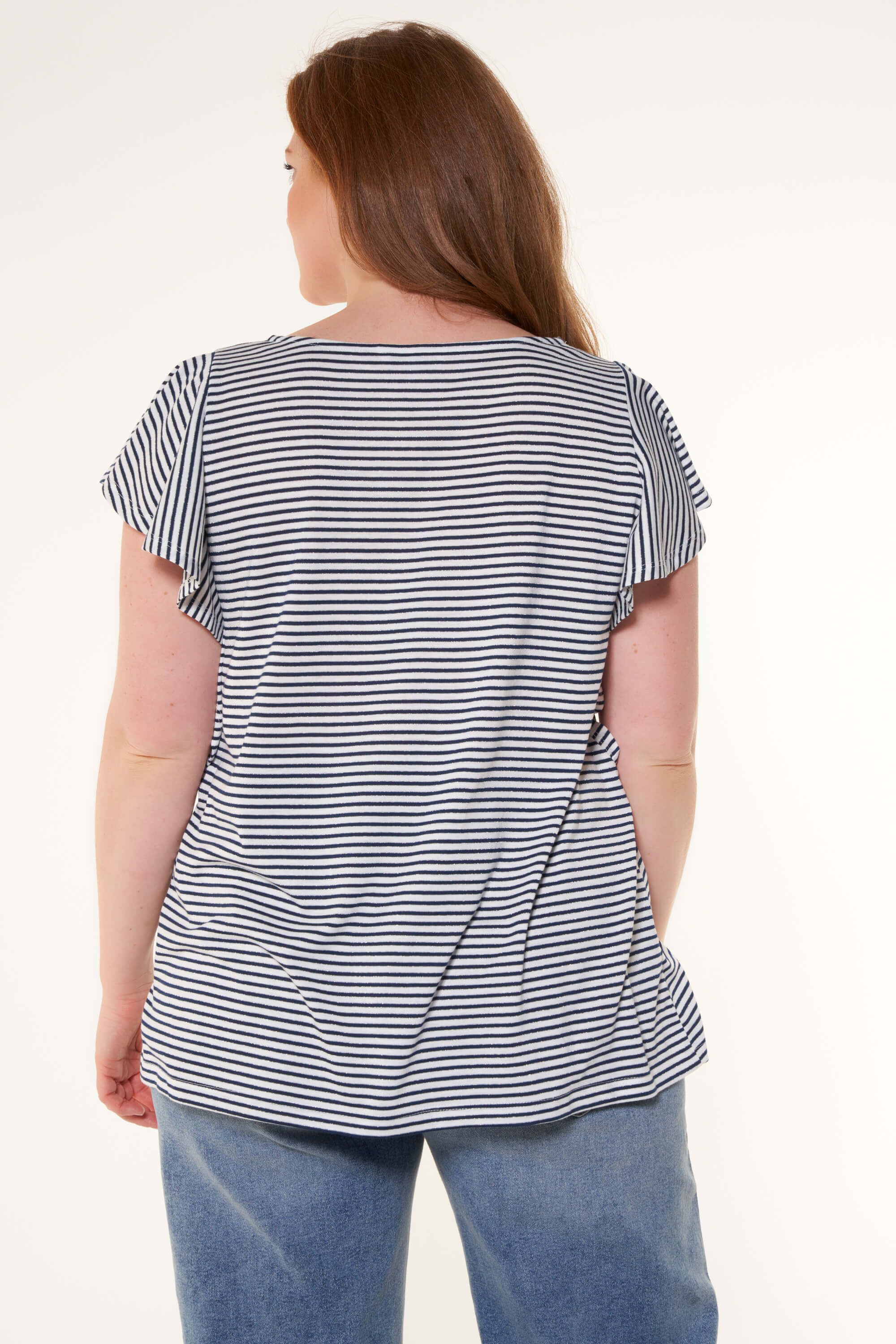 T-shirt &agrave; rayures avec lurex image number 3